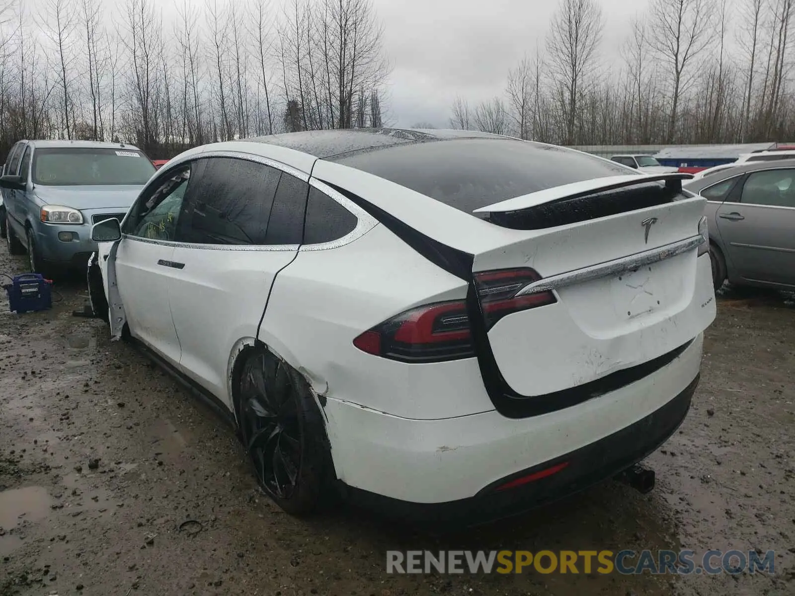 3 fotografías del automóvil dañado 5YJXCDE21LF304788 TESLA MODEL X 2020