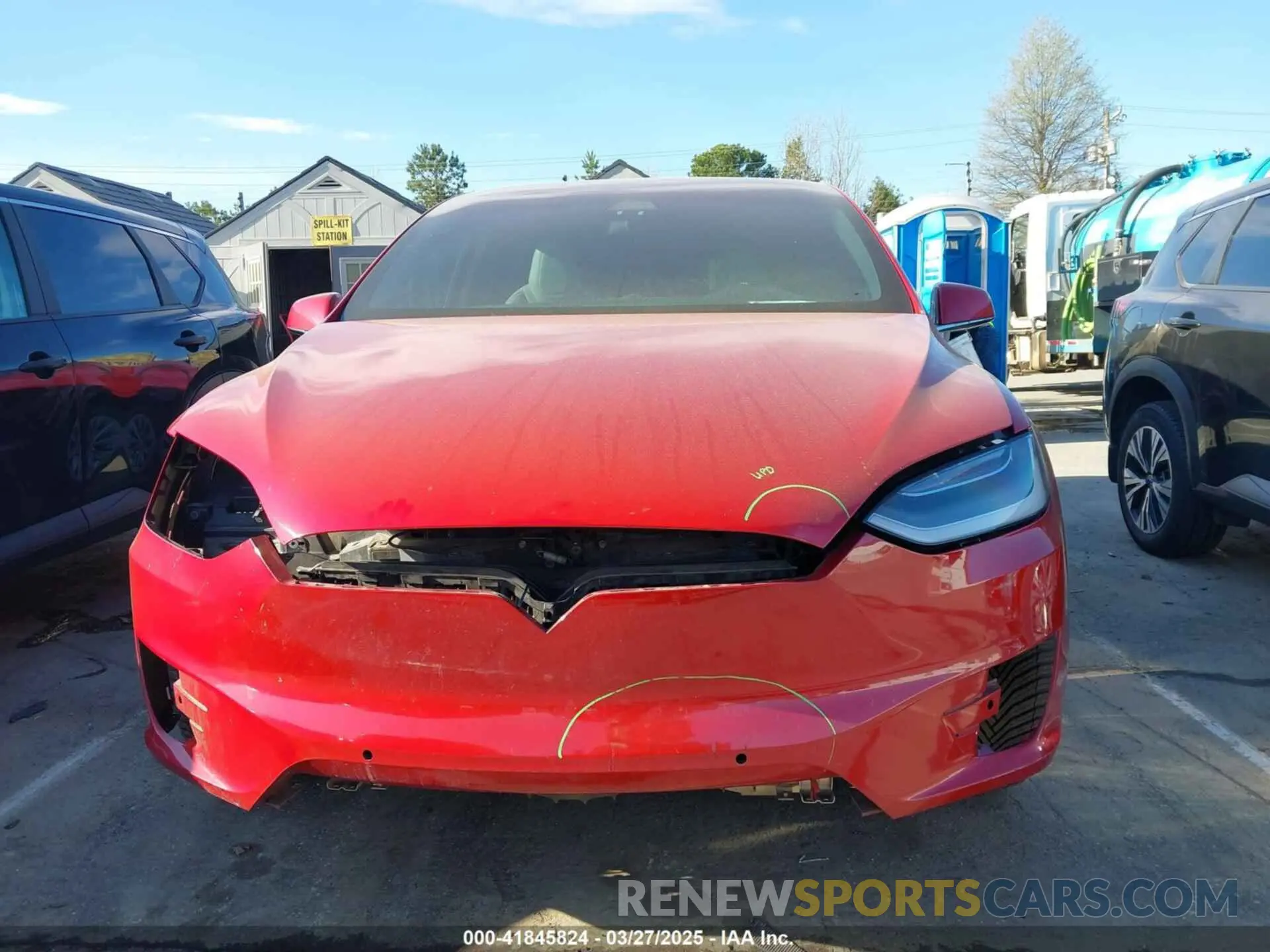 13 fotografías del automóvil dañado 5YJXCDE22LF217014 TESLA MODEL X 2020