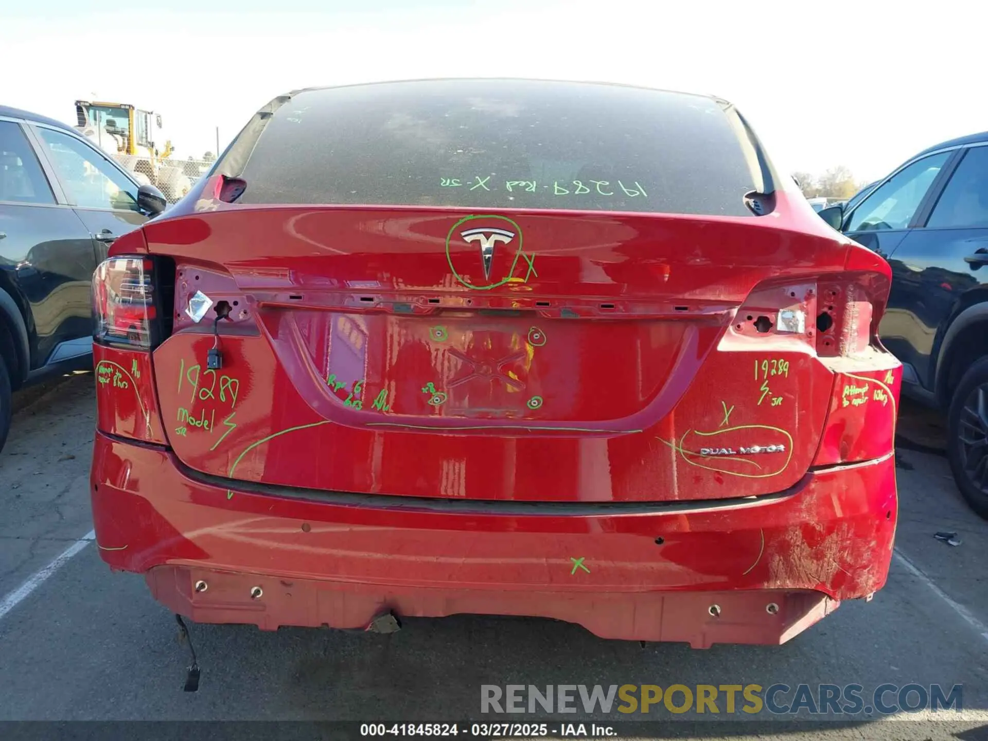 17 fotografías del automóvil dañado 5YJXCDE22LF217014 TESLA MODEL X 2020