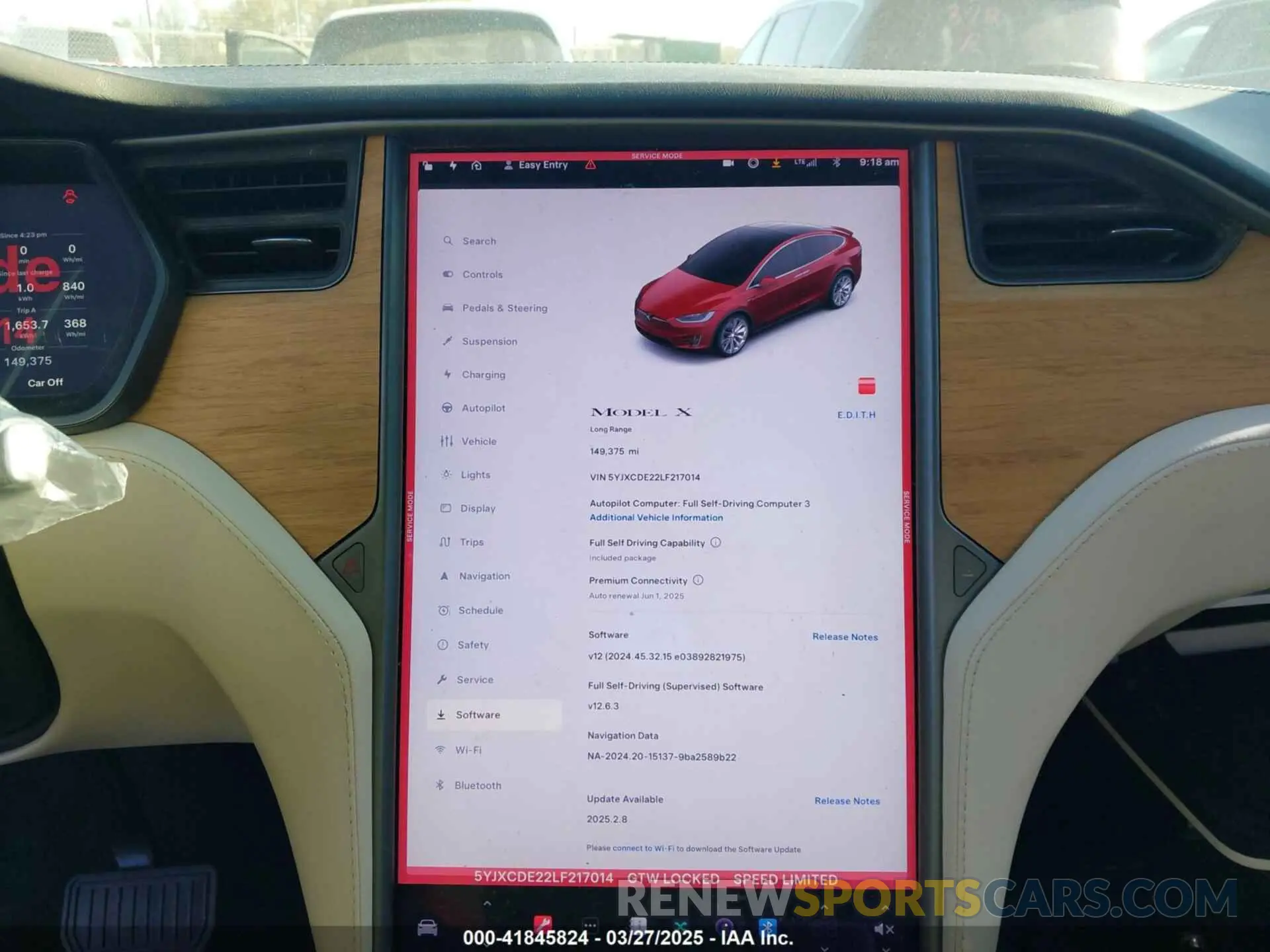 19 fotografías del automóvil dañado 5YJXCDE22LF217014 TESLA MODEL X 2020