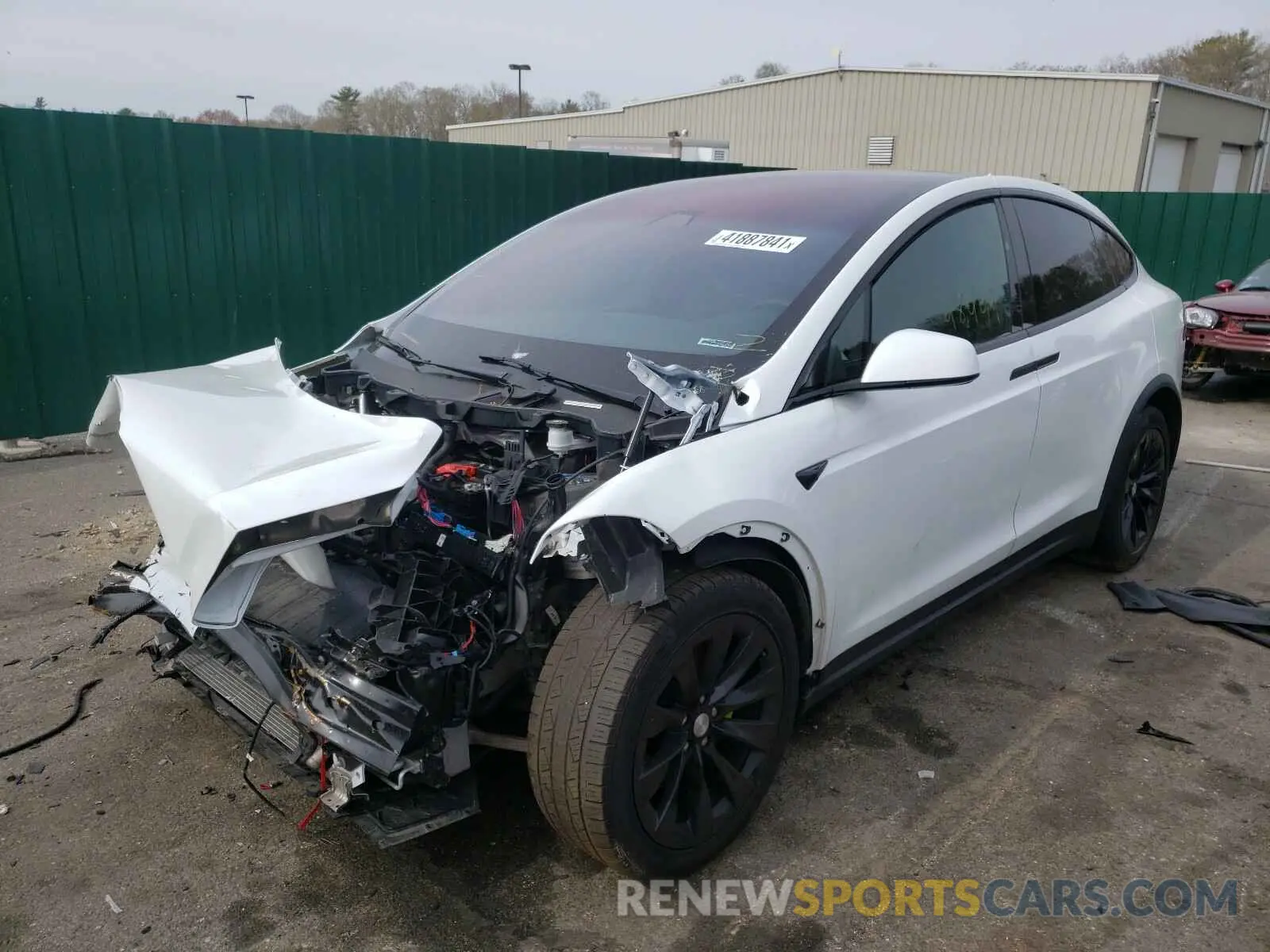 2 fotografías del automóvil dañado 5YJXCDE22LF232340 TESLA MODEL X 2020