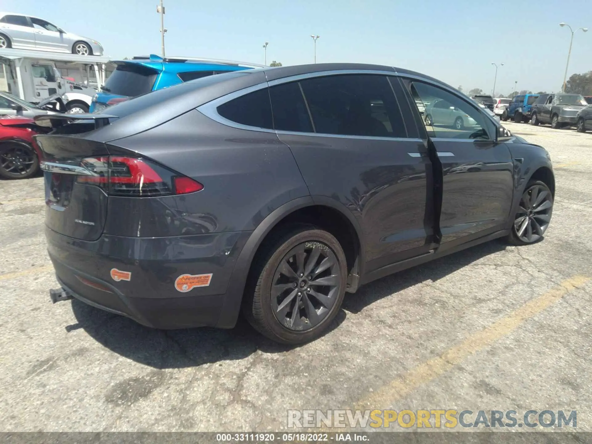 4 fotografías del automóvil dañado 5YJXCDE23LF239880 TESLA MODEL X 2020