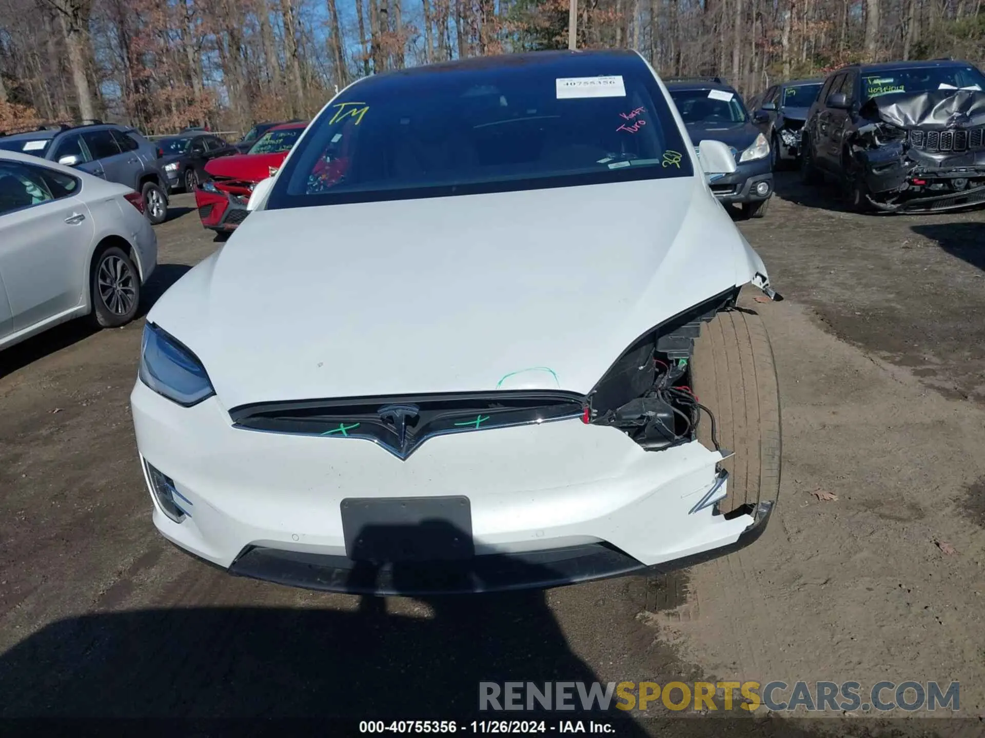12 fotografías del automóvil dañado 5YJXCDE23LF248871 TESLA MODEL X 2020
