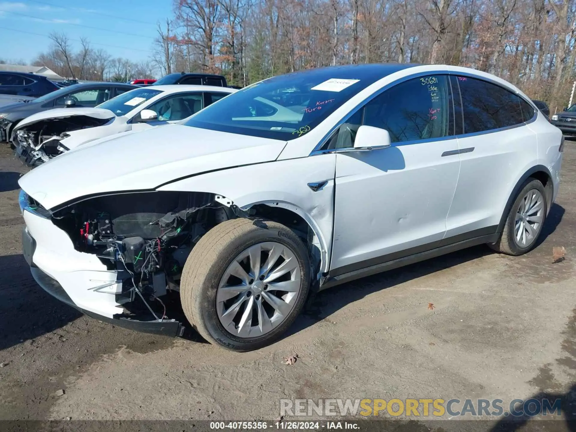 2 fotografías del automóvil dañado 5YJXCDE23LF248871 TESLA MODEL X 2020