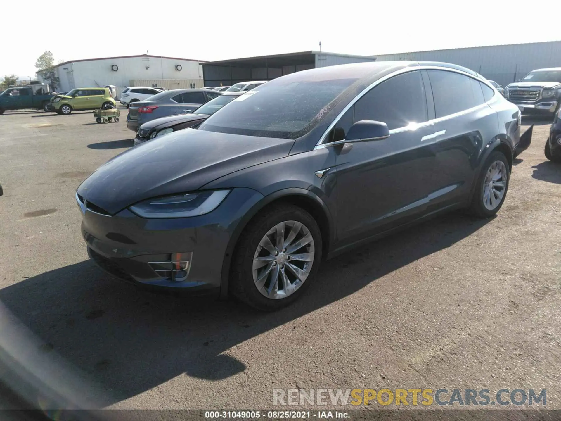 2 fotografías del automóvil dañado 5YJXCDE23LF272135 TESLA MODEL X 2020