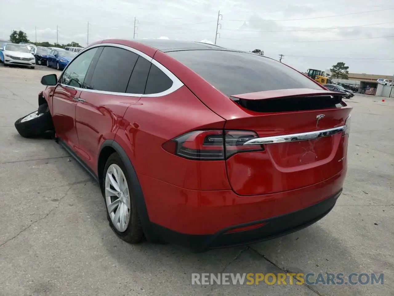 3 fotografías del automóvil dañado 5YJXCDE23LF283006 TESLA MODEL X 2020