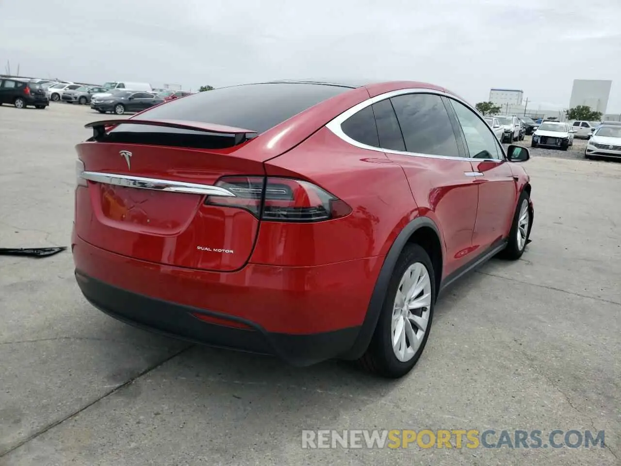 4 fotografías del automóvil dañado 5YJXCDE23LF283006 TESLA MODEL X 2020