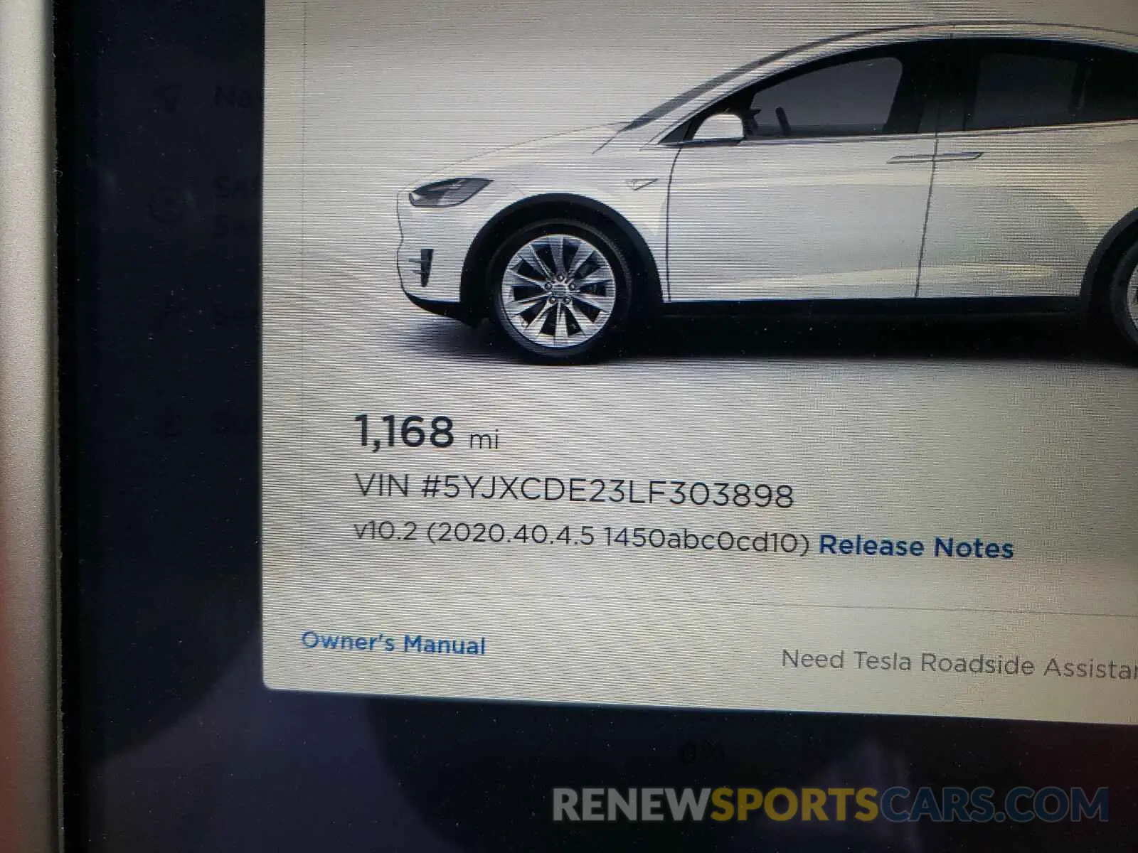 8 fotografías del automóvil dañado 5YJXCDE23LF303898 TESLA MODEL X 2020