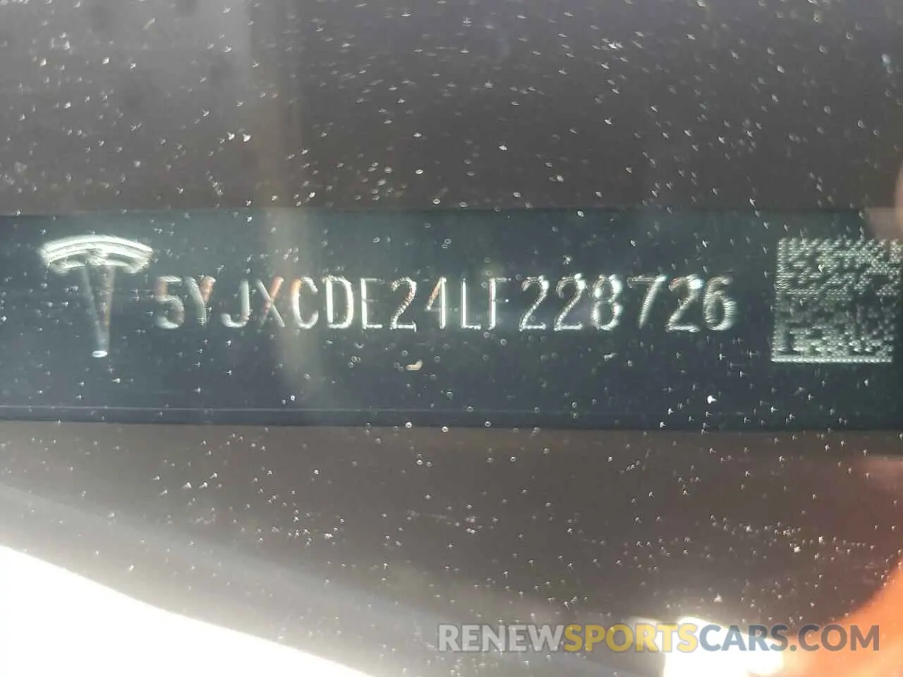10 fotografías del automóvil dañado 5YJXCDE24LF228726 TESLA MODEL X 2020