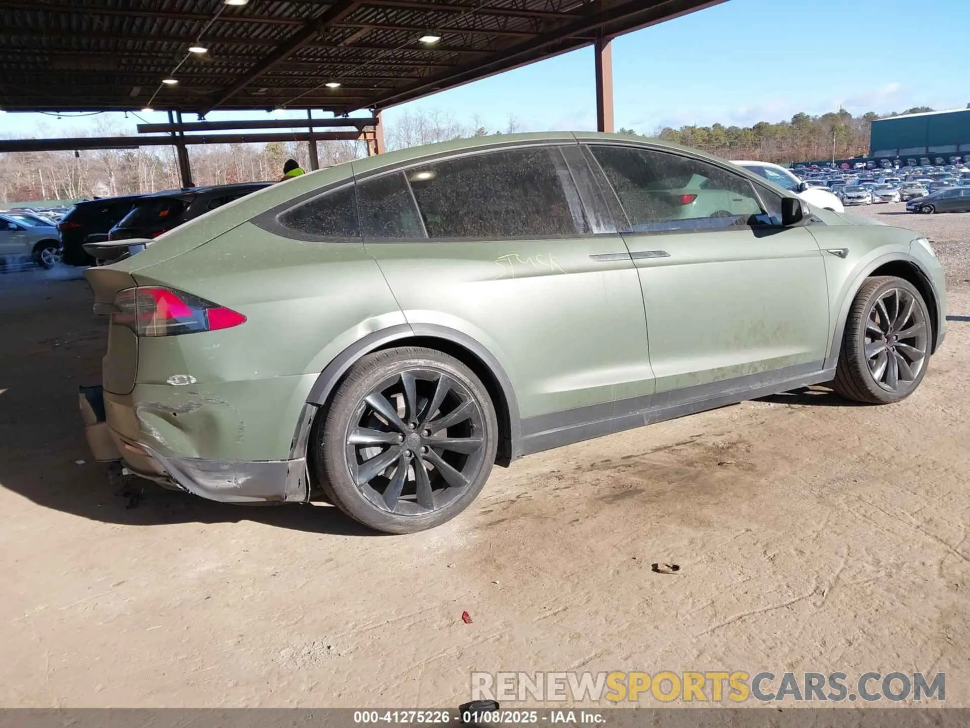 4 fotografías del automóvil dañado 5YJXCDE24LF272242 TESLA MODEL X 2020