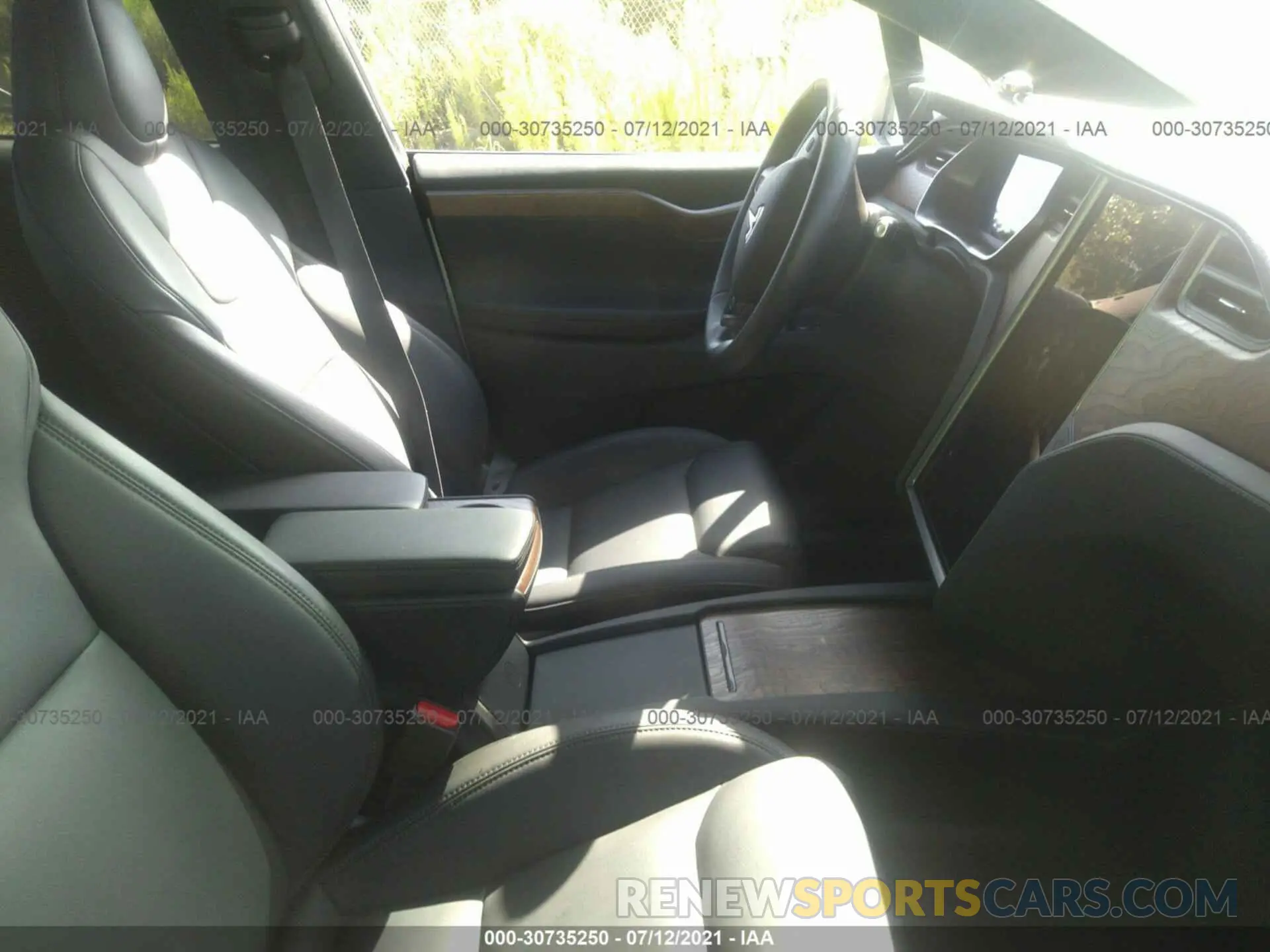 5 fotografías del automóvil dañado 5YJXCDE25LF234955 TESLA MODEL X 2020