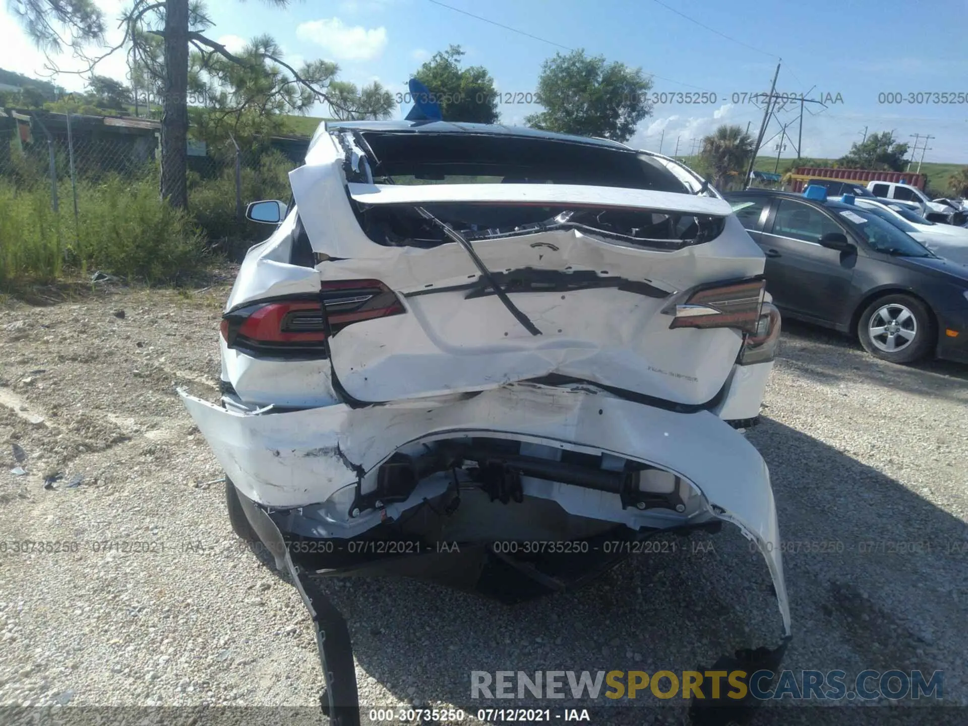 6 fotografías del automóvil dañado 5YJXCDE25LF234955 TESLA MODEL X 2020