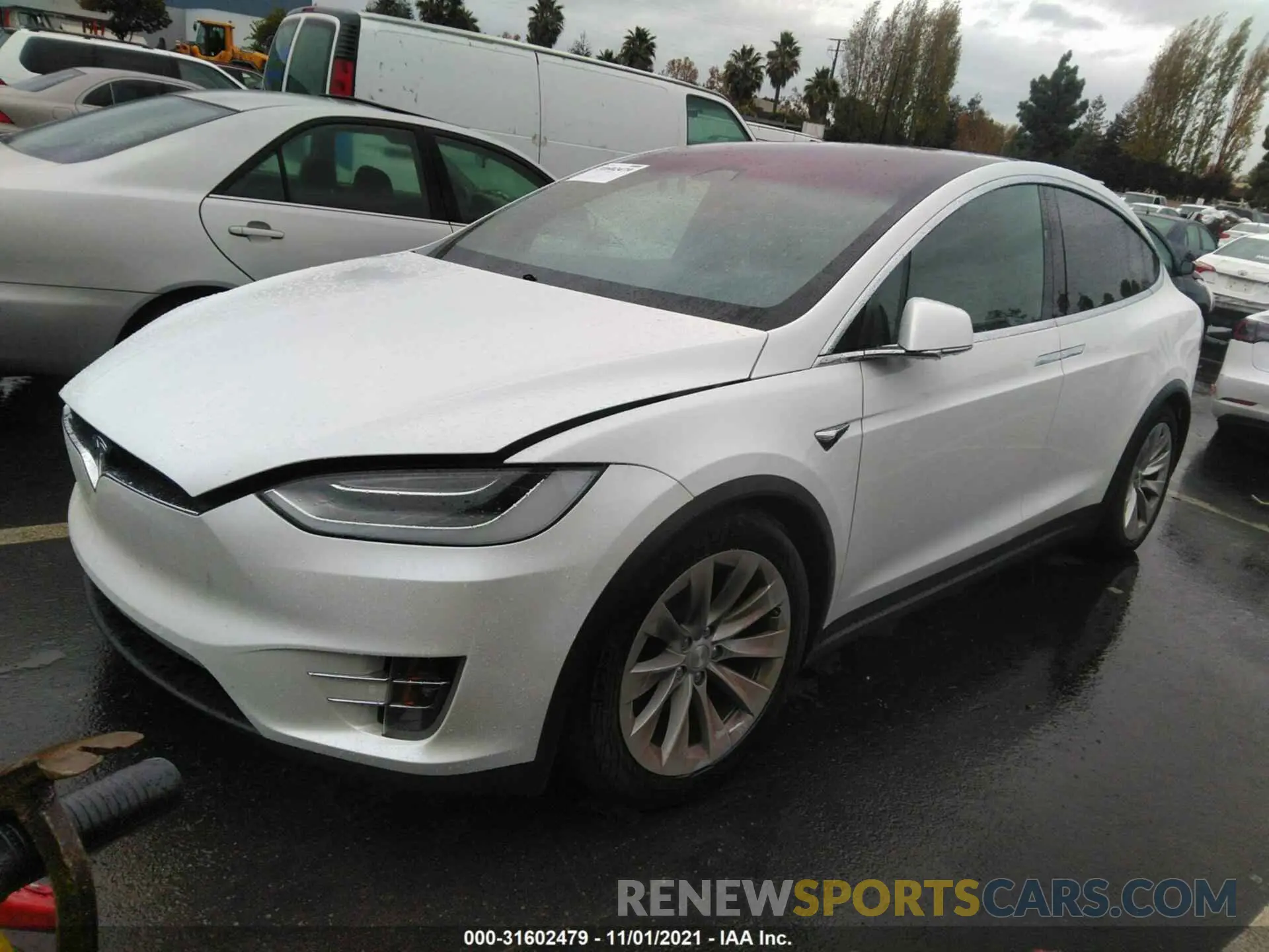 2 fotografías del automóvil dañado 5YJXCDE25LF298171 TESLA MODEL X 2020