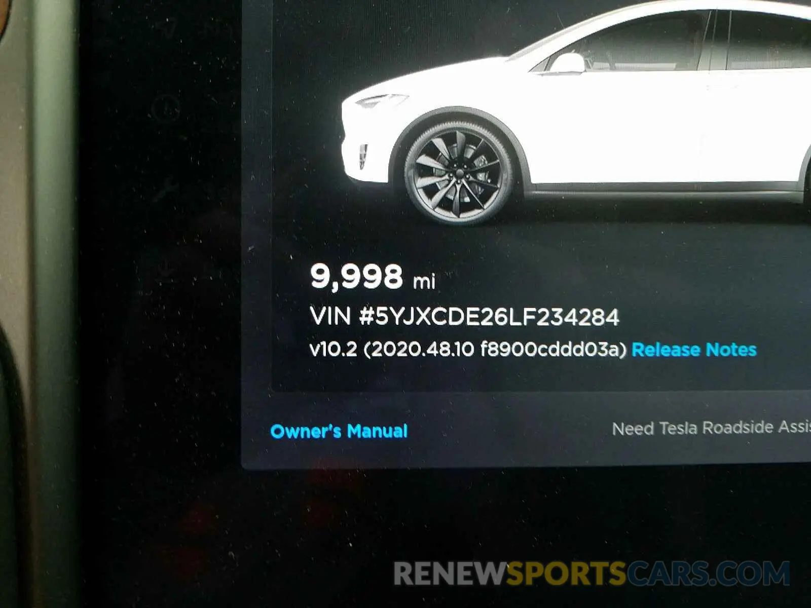 8 fotografías del automóvil dañado 5YJXCDE26LF234284 TESLA MODEL X 2020