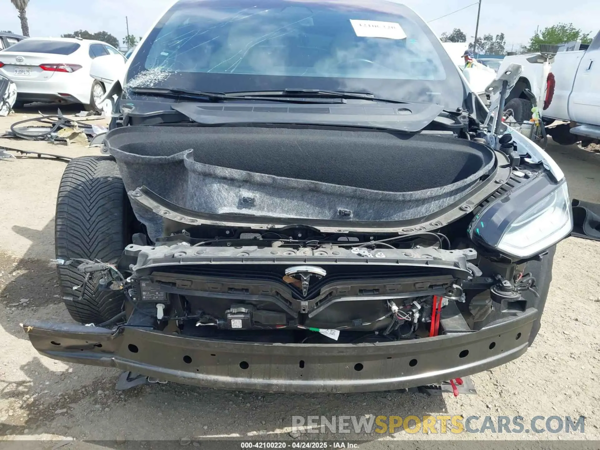 6 fotografías del automóvil dañado 5YJXCDE26LF238982 TESLA MODEL X 2020