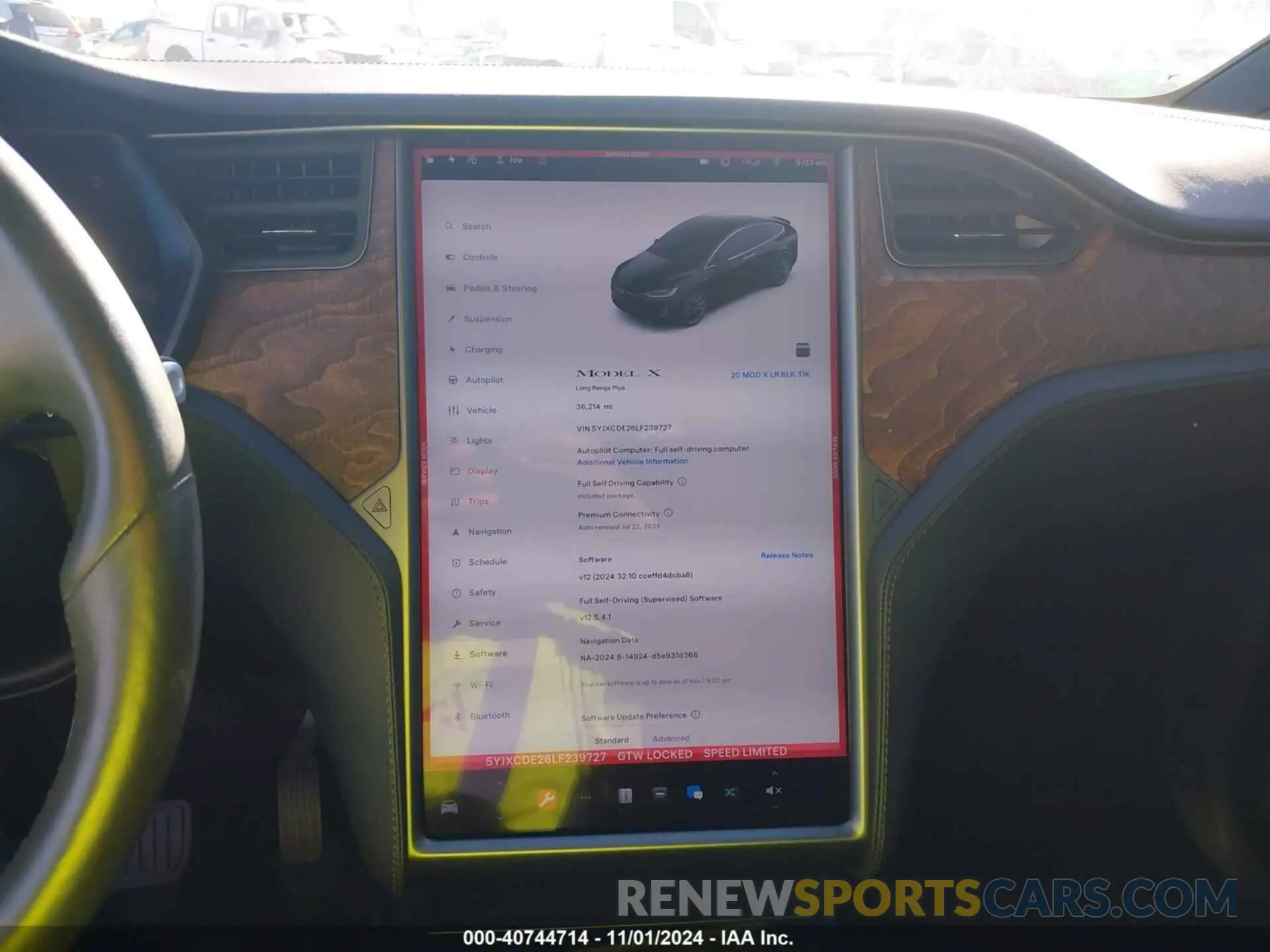 19 fotografías del automóvil dañado 5YJXCDE26LF239727 TESLA MODEL X 2020