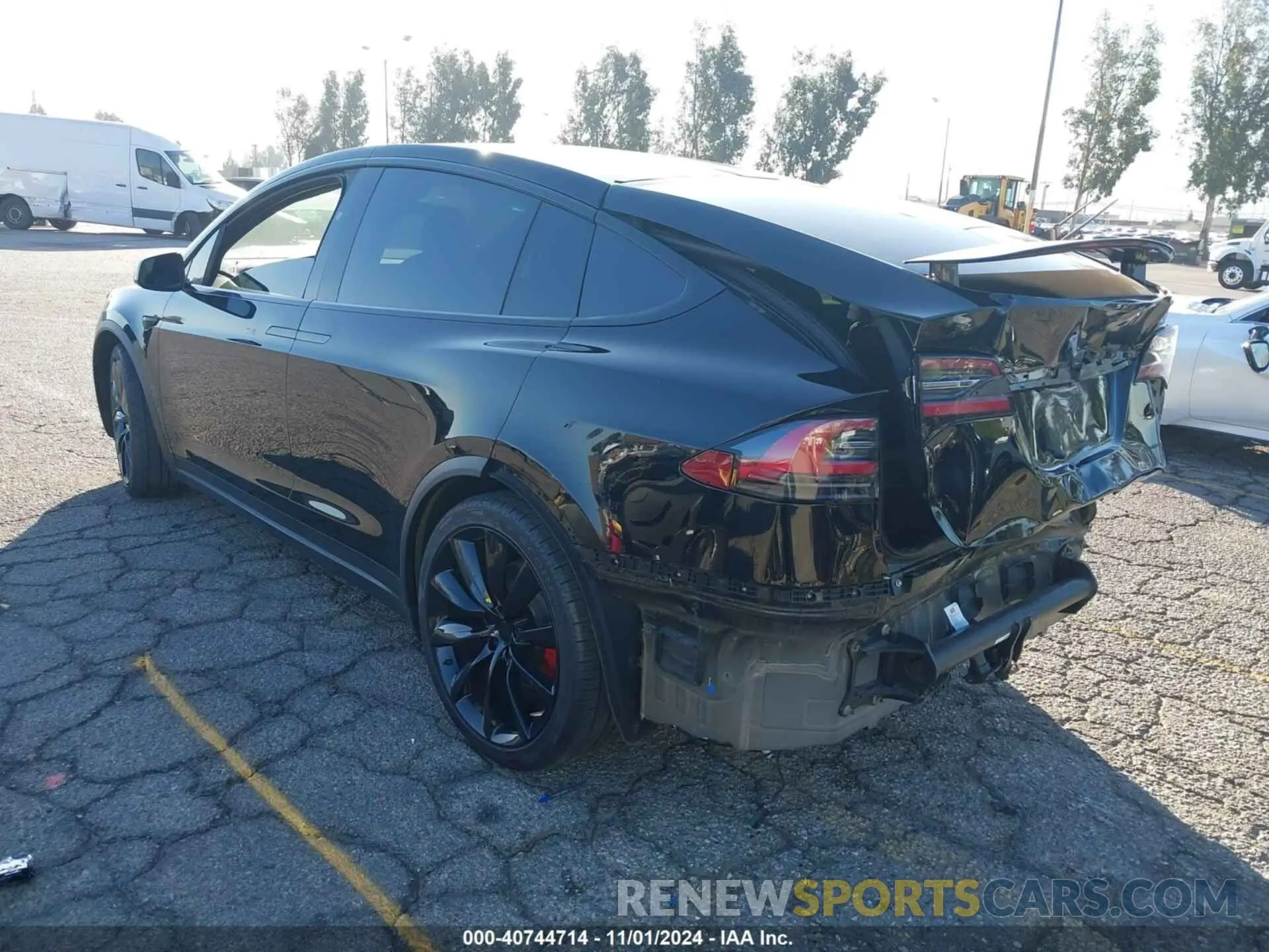 3 fotografías del automóvil dañado 5YJXCDE26LF239727 TESLA MODEL X 2020