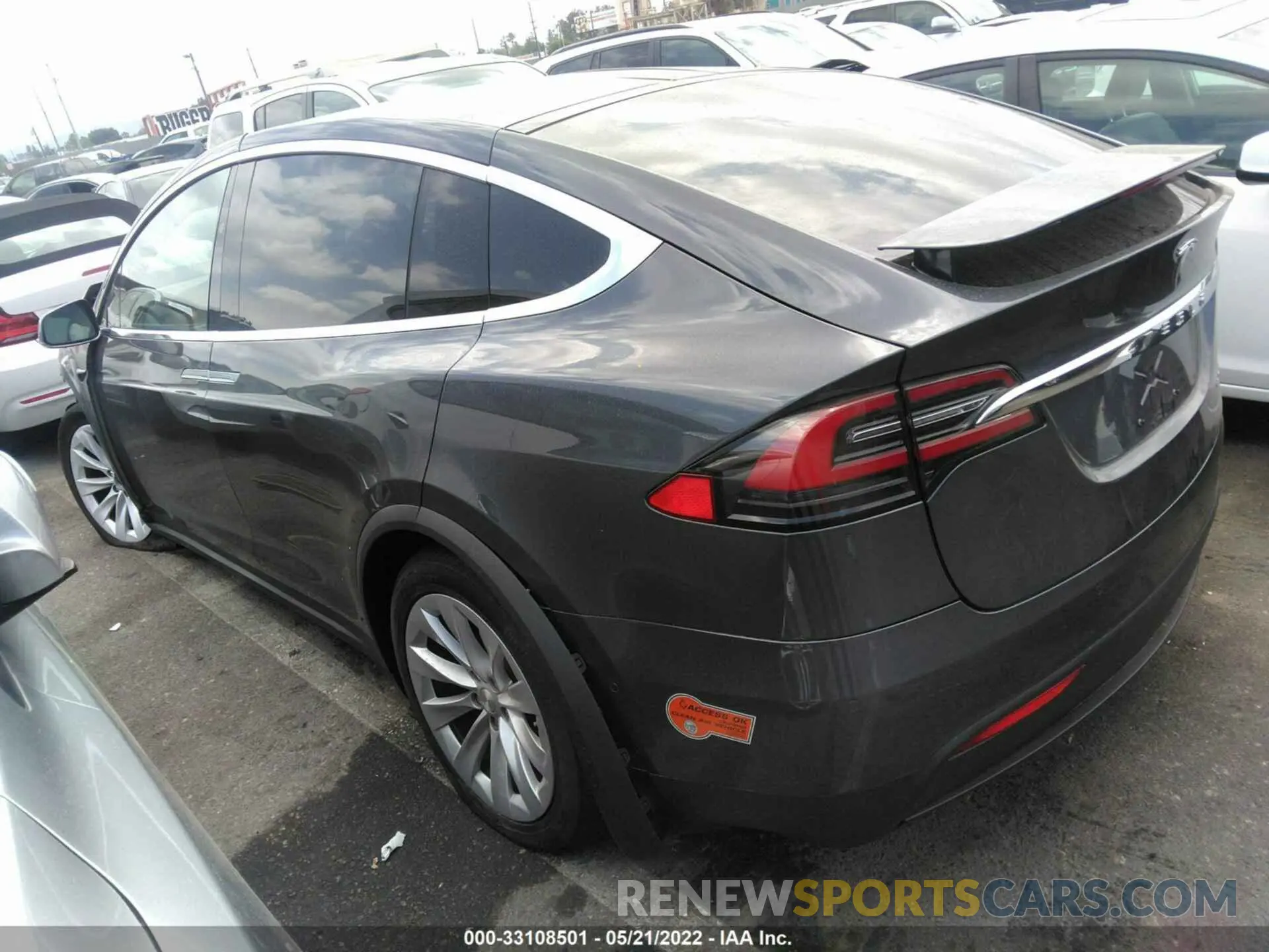 3 fotografías del automóvil dañado 5YJXCDE26LF284845 TESLA MODEL X 2020