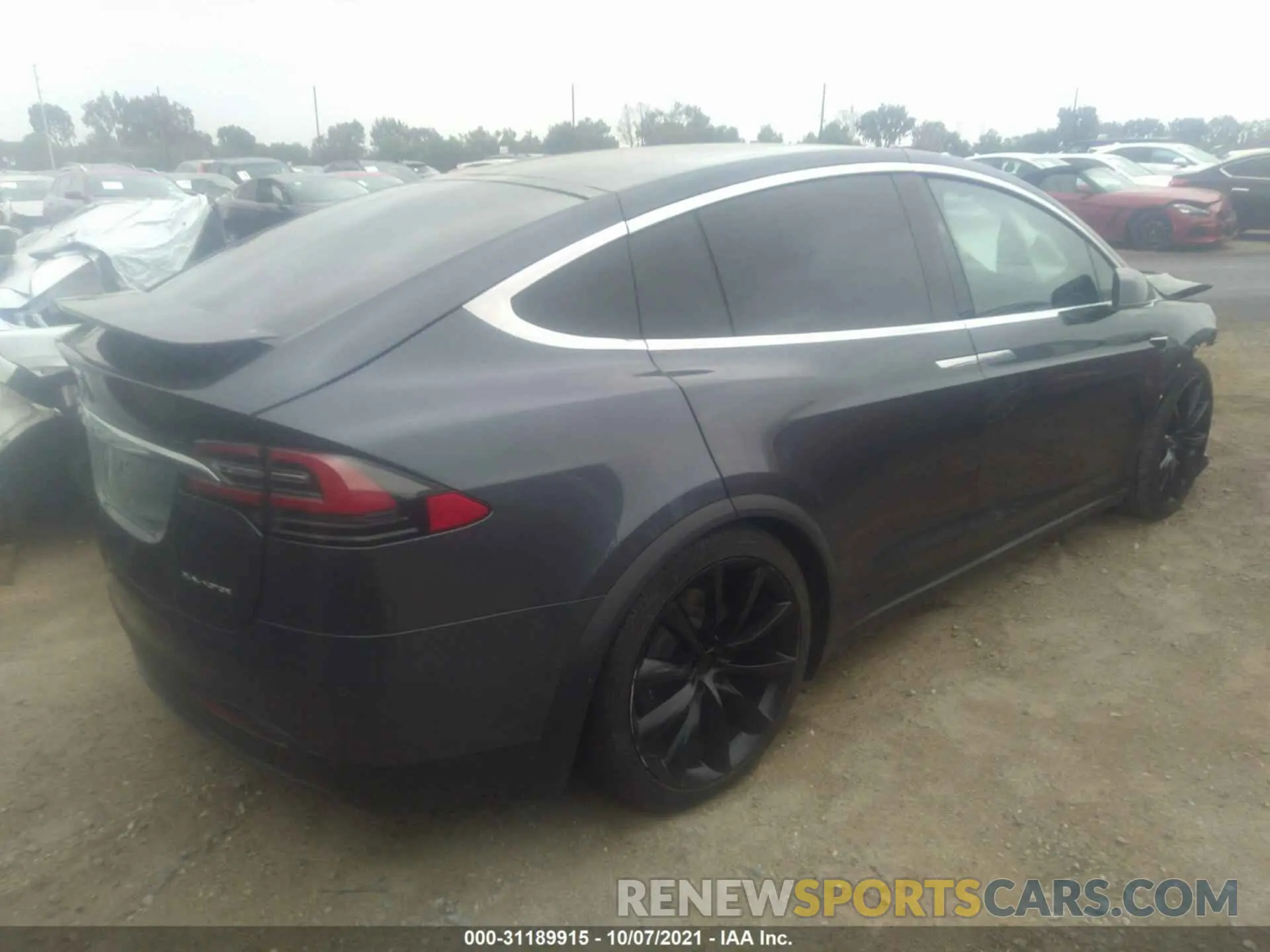 4 fotografías del automóvil dañado 5YJXCDE28LF238840 TESLA MODEL X 2020