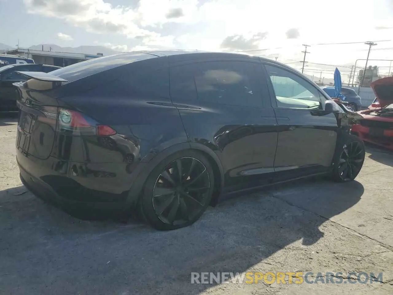 3 fotografías del automóvil dañado 5YJXCDE28LF297743 TESLA MODEL X 2020