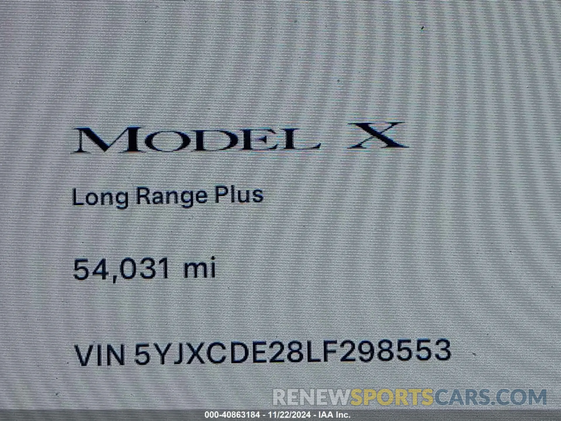 15 fotografías del automóvil dañado 5YJXCDE28LF298553 TESLA MODEL X 2020