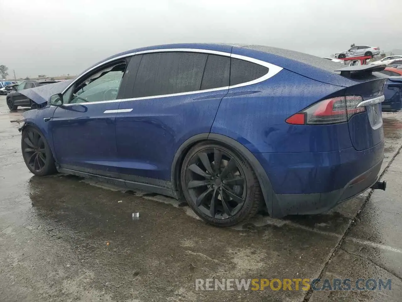 2 fotografías del automóvil dañado 5YJXCDE29LF261740 TESLA MODEL X 2020