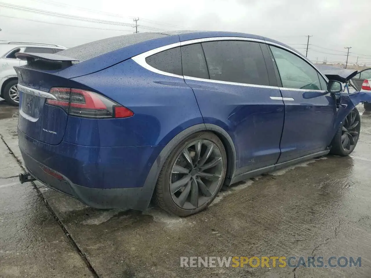 3 fotografías del automóvil dañado 5YJXCDE29LF261740 TESLA MODEL X 2020