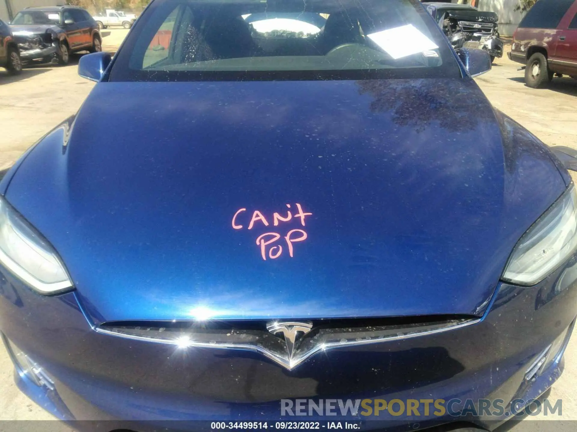 10 fotografías del automóvil dañado 5YJXCDE29LF272429 TESLA MODEL X 2020