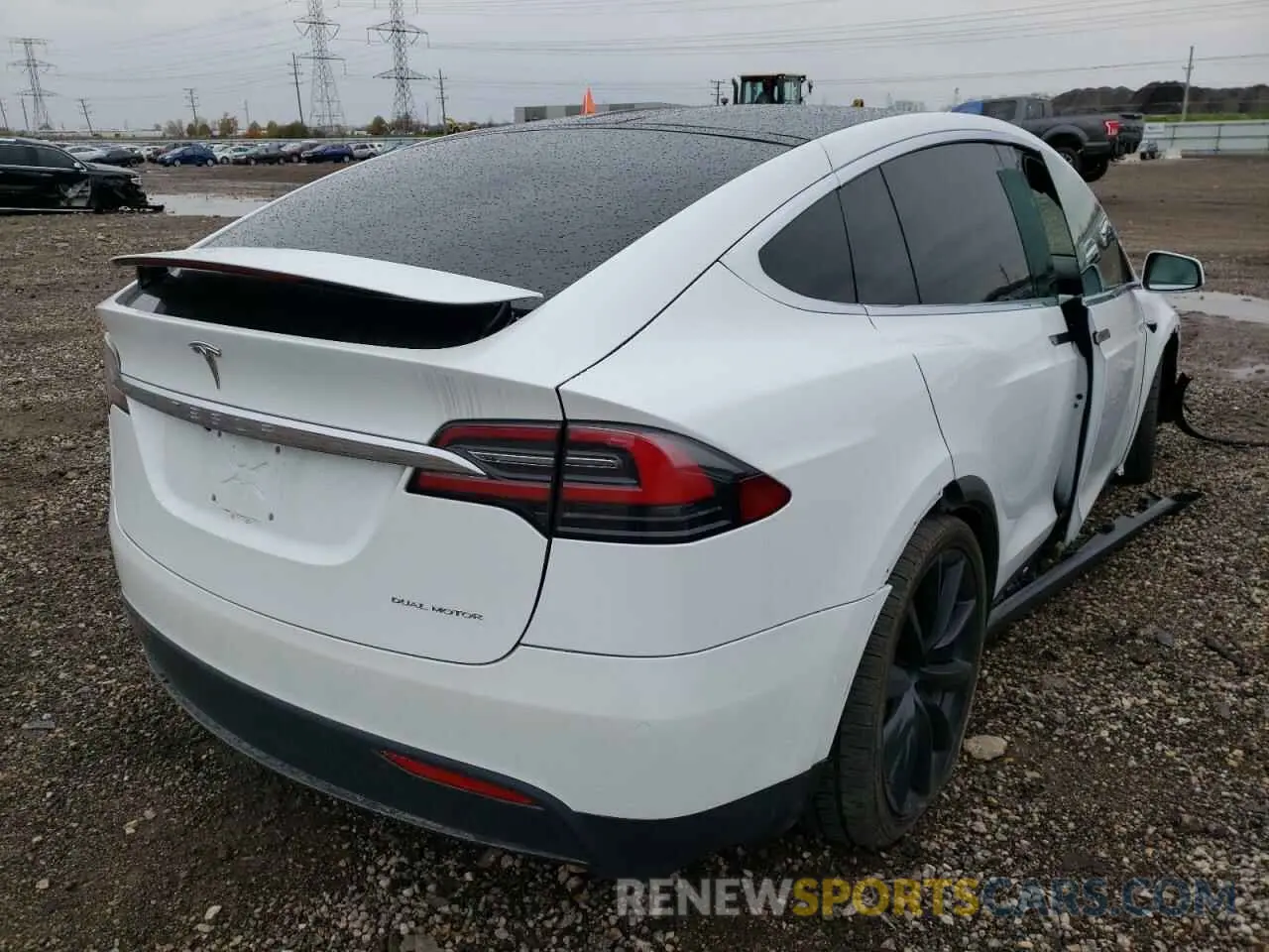 4 fotografías del automóvil dañado 5YJXCDE29LF301539 TESLA MODEL X 2020