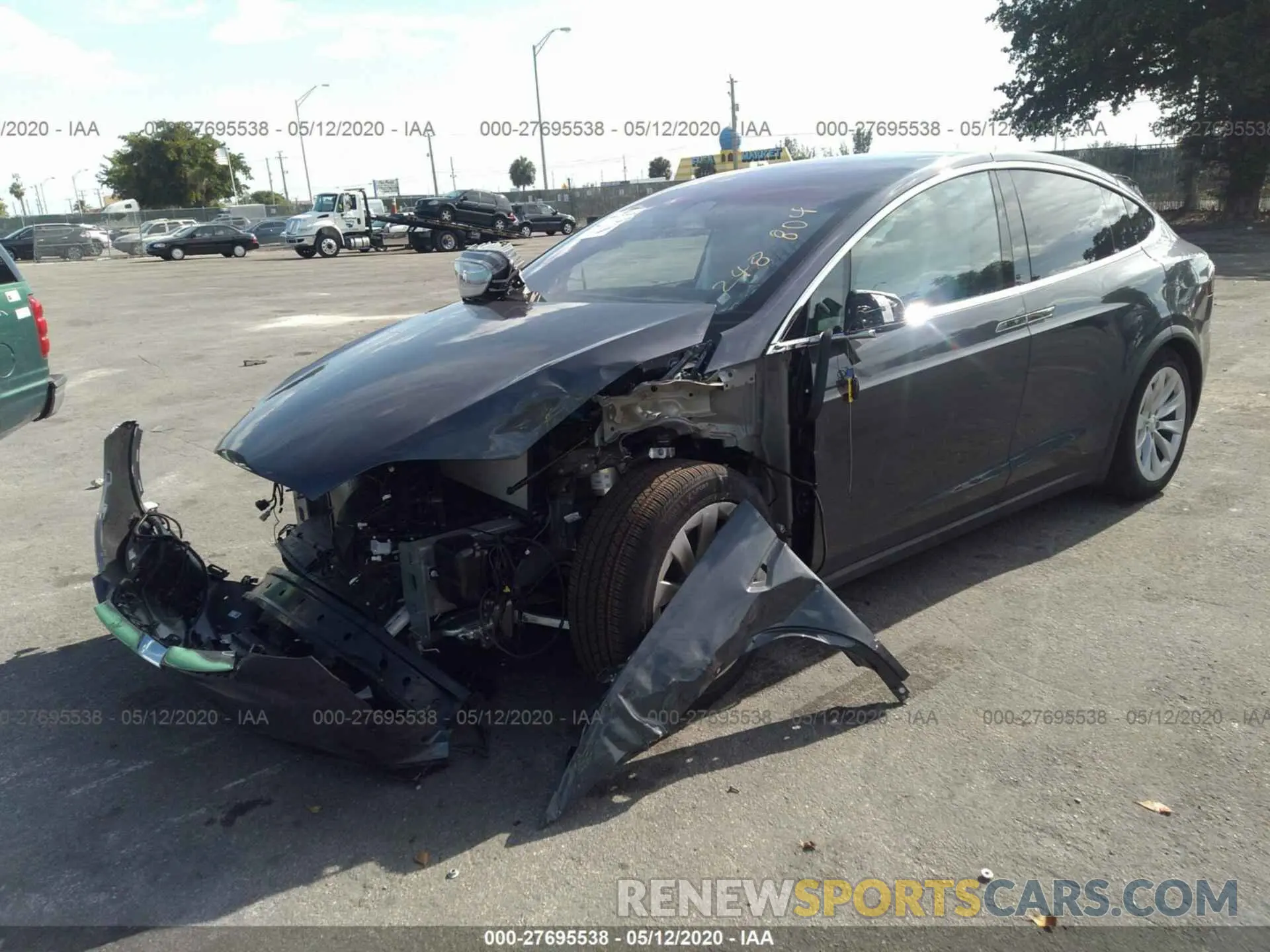 2 fotografías del automóvil dañado 5YJXCDE2XLF248804 TESLA MODEL X 2020
