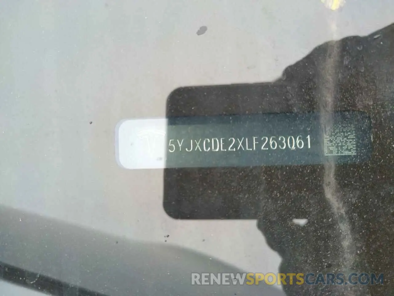 10 fotografías del automóvil dañado 5YJXCDE2XLF263061 TESLA MODEL X 2020
