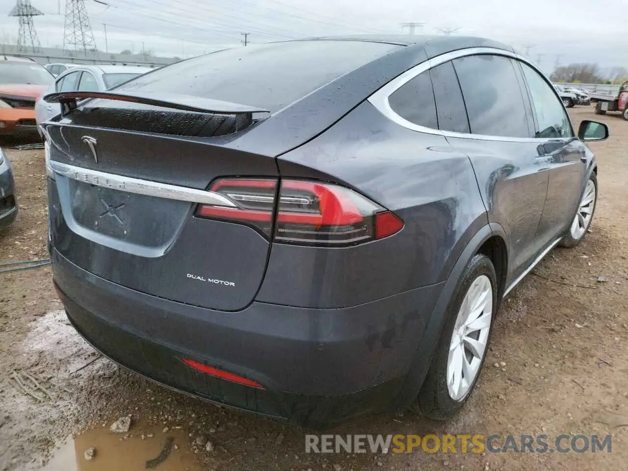 4 fotografías del automóvil dañado 5YJXCDE2XLF263061 TESLA MODEL X 2020