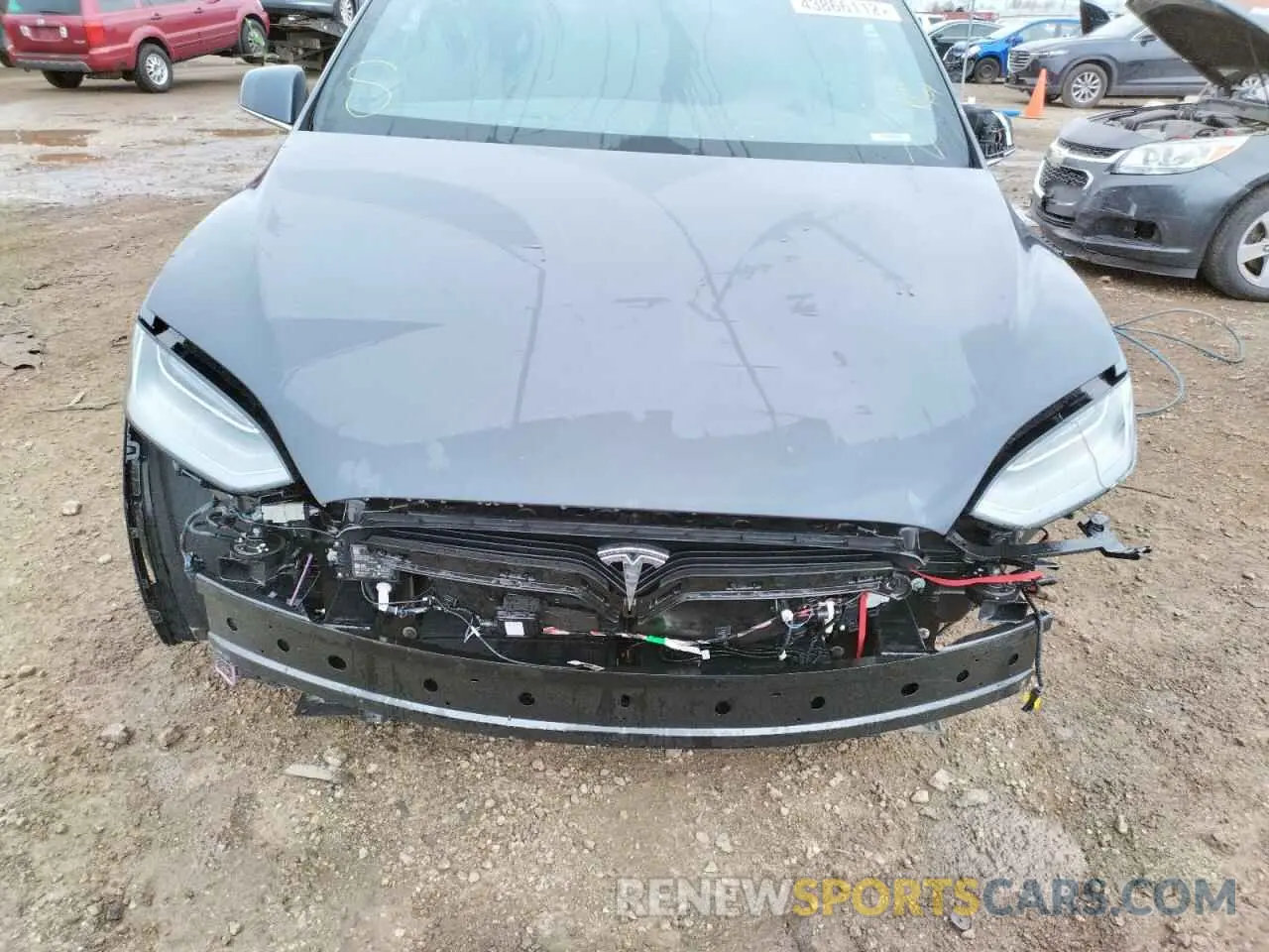 9 fotografías del automóvil dañado 5YJXCDE2XLF263061 TESLA MODEL X 2020