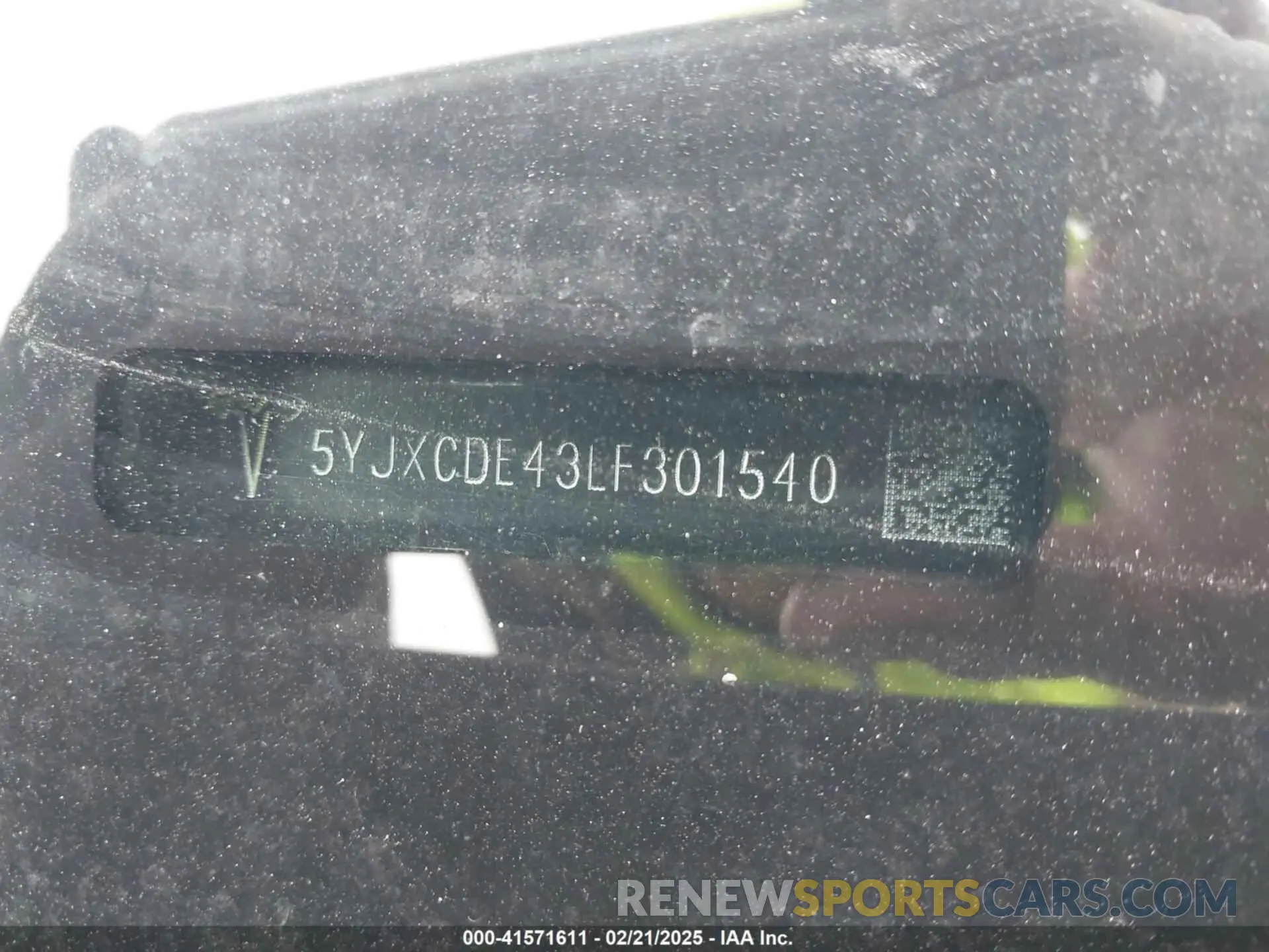 9 fotografías del automóvil dañado 5YJXCDE43LF301540 TESLA MODEL X 2020
