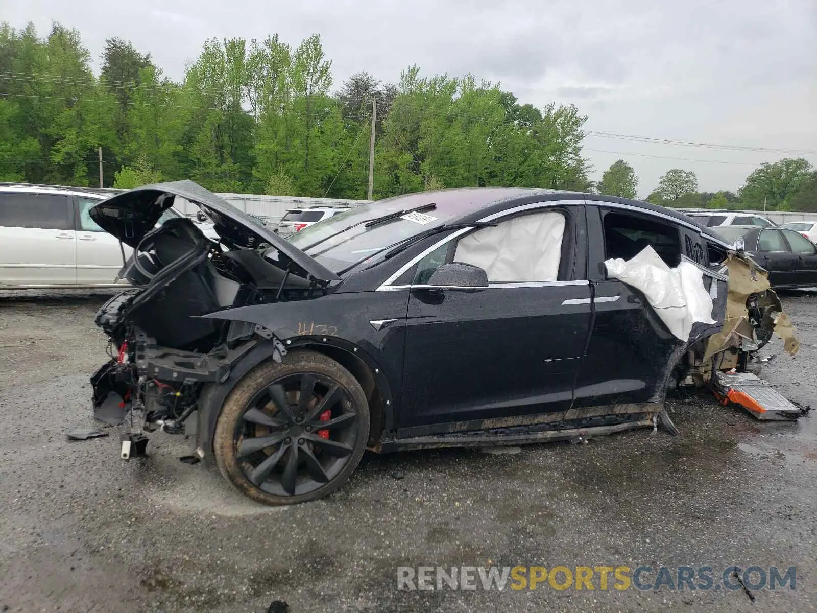 9 fotografías del automóvil dañado 5YJXCDE45LF282215 TESLA MODEL X 2020