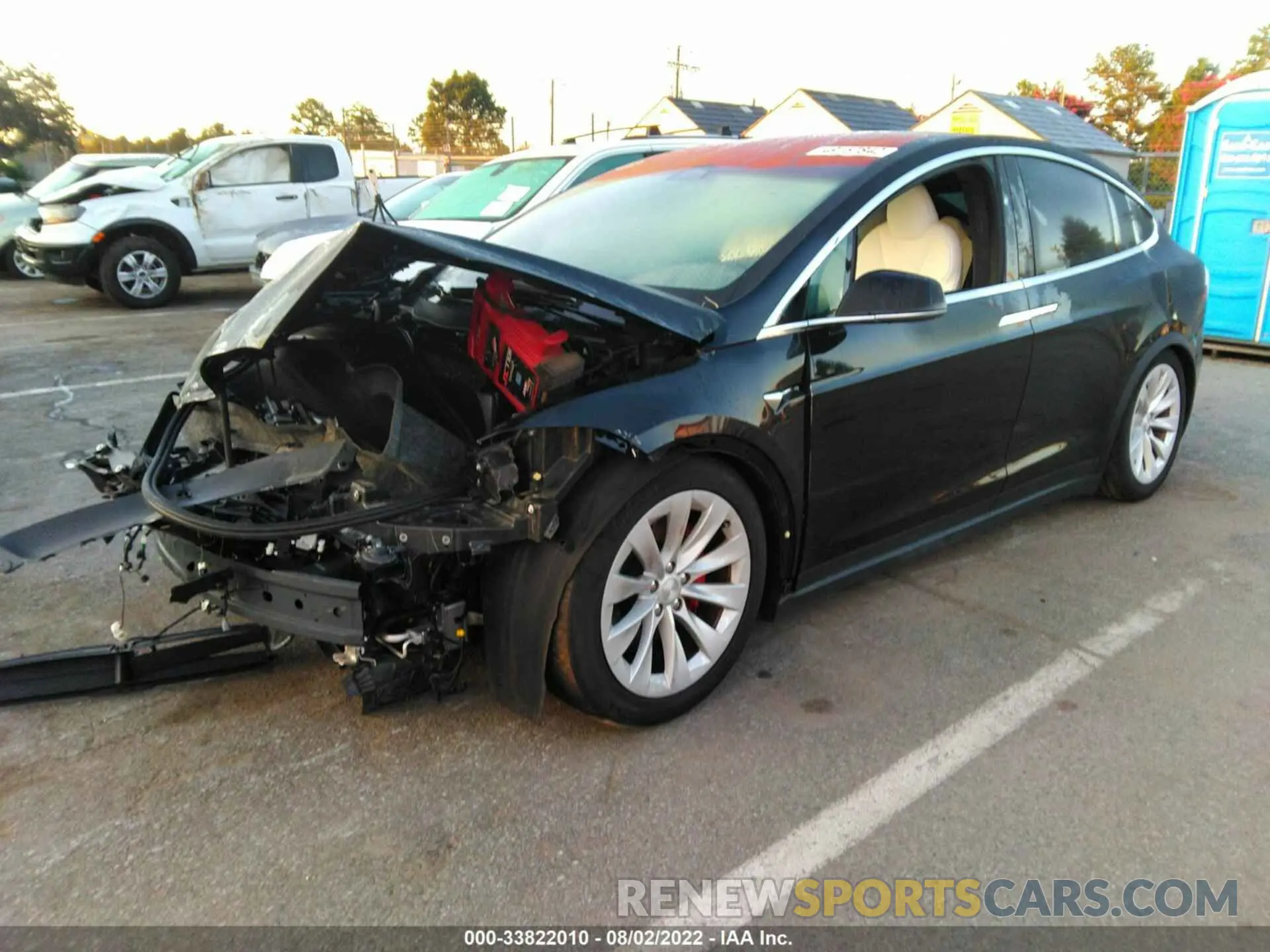 2 fotografías del automóvil dañado 5YJXCDE46LF299461 TESLA MODEL X 2020