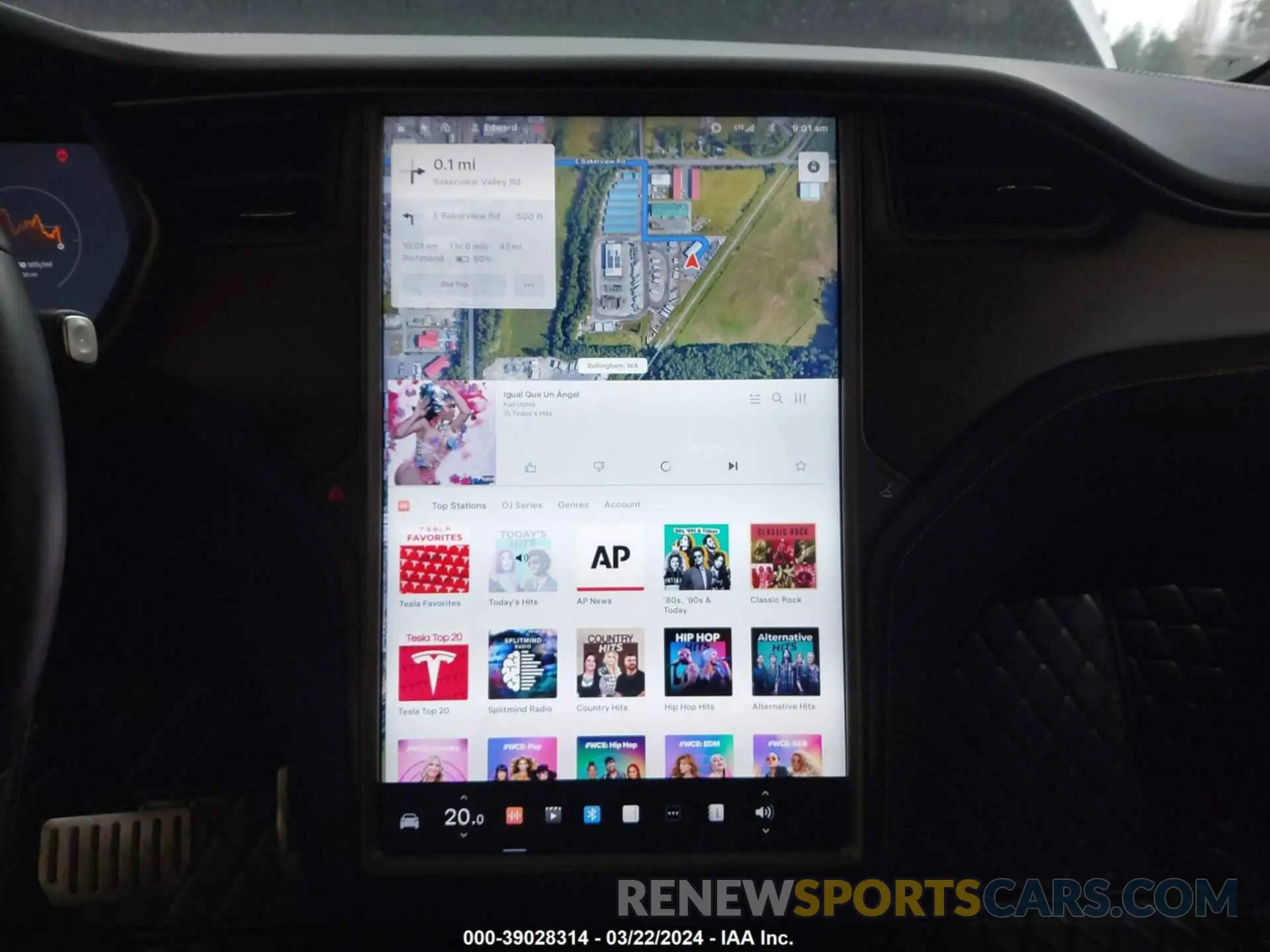 18 fotografías del automóvil dañado 5YJXCDE48LF303784 TESLA MODEL X 2020