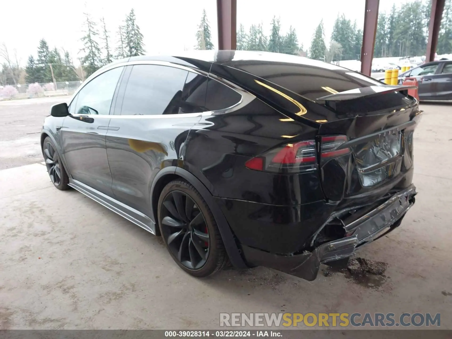 3 fotografías del automóvil dañado 5YJXCDE48LF303784 TESLA MODEL X 2020