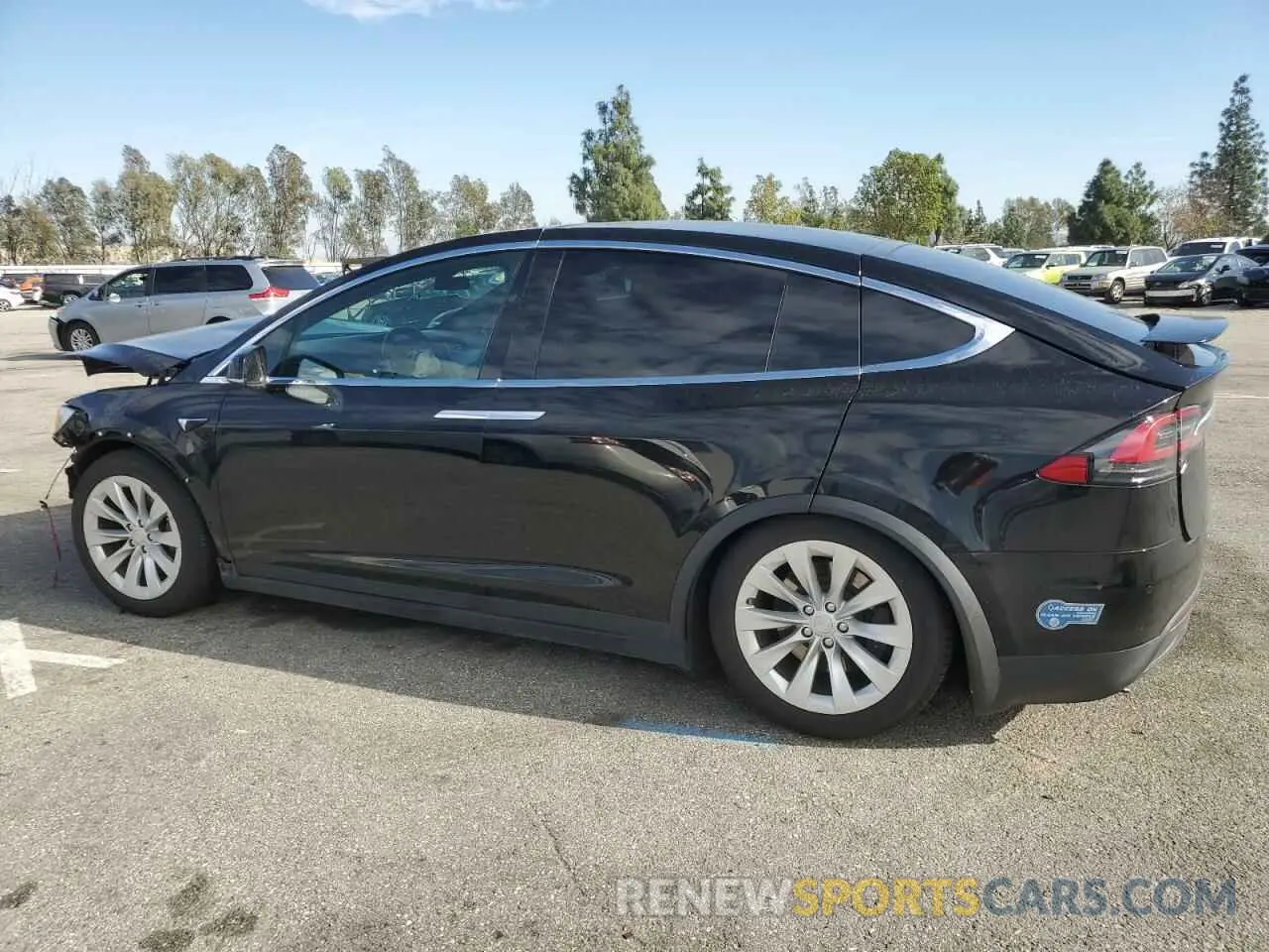 2 fotografías del automóvil dañado 5YJXCAE20MF321467 TESLA MODEL X 2021