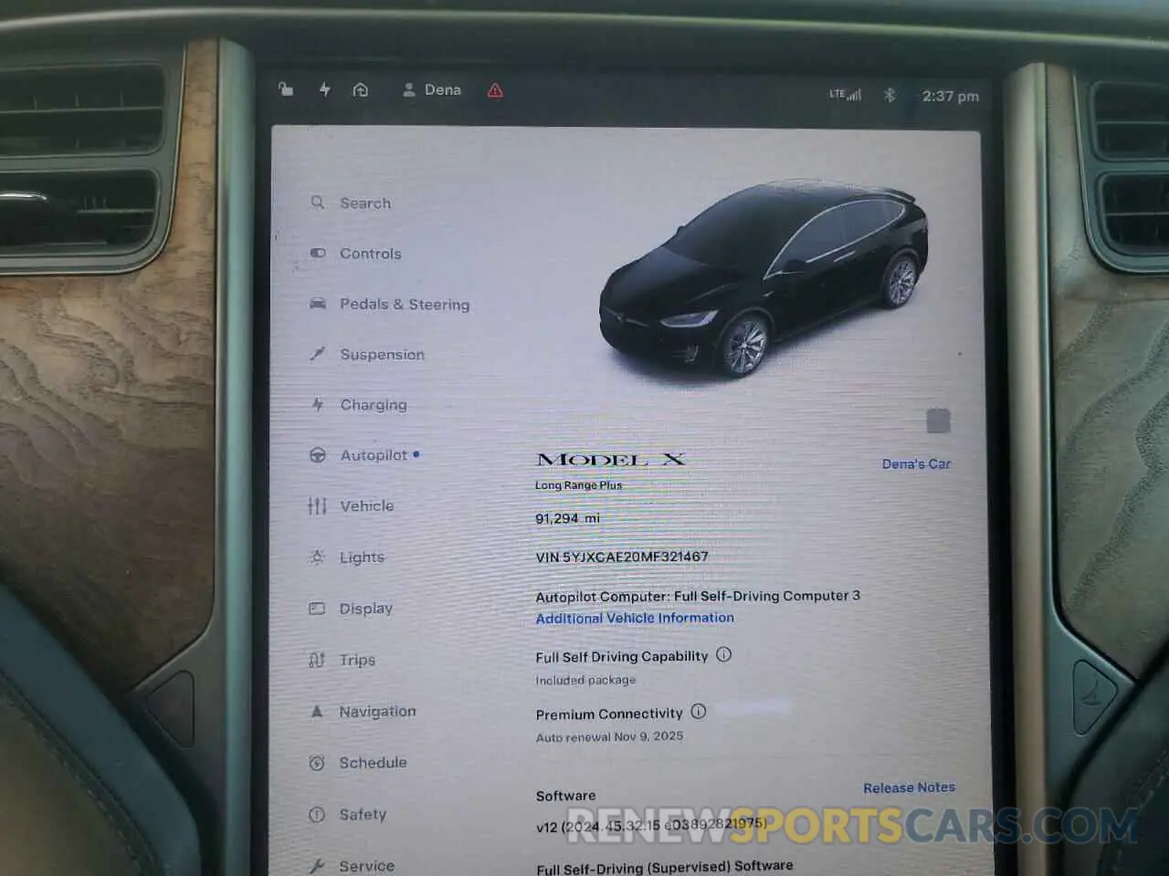 9 fotografías del automóvil dañado 5YJXCAE20MF321467 TESLA MODEL X 2021