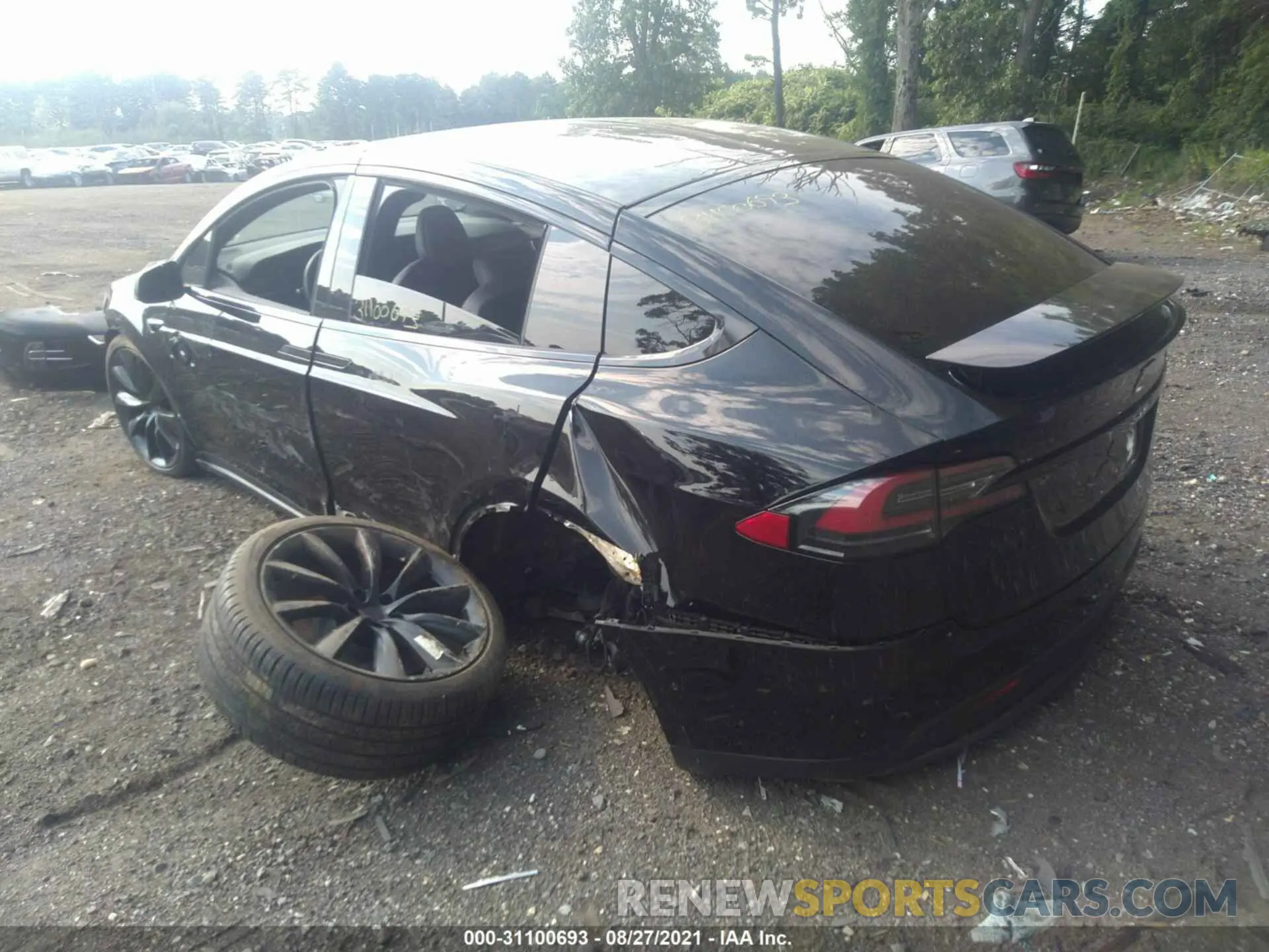 3 fotografías del automóvil dañado 5YJXCAE26MF323434 TESLA MODEL X 2021