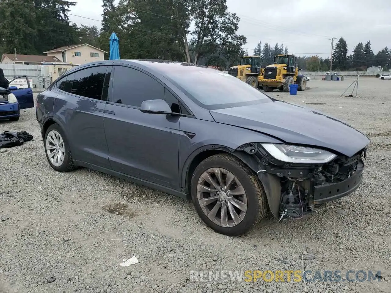 4 fotografías del automóvil dañado 5YJXCAE27MF322910 TESLA MODEL X 2021