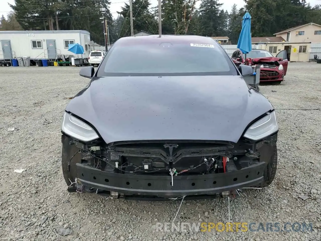 5 fotografías del automóvil dañado 5YJXCAE27MF322910 TESLA MODEL X 2021
