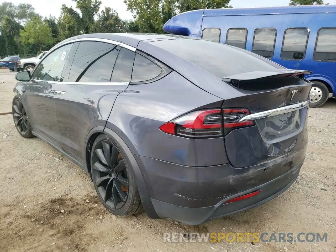 3 fotografías del automóvil dañado 5YJXCBE23MF311618 TESLA MODEL X 2021