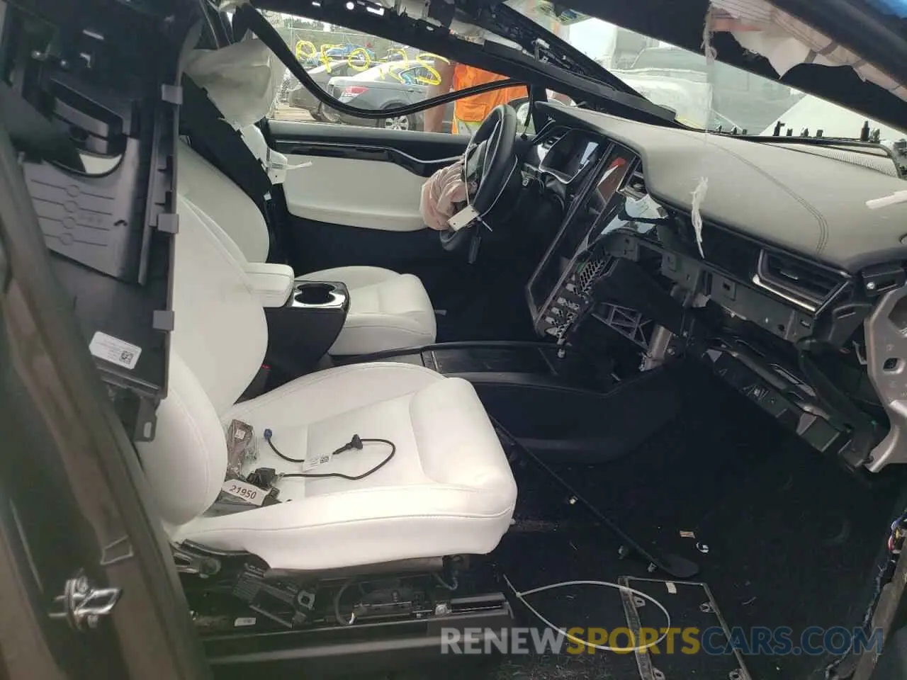 5 fotografías del automóvil dañado 5YJXCBE23MF311618 TESLA MODEL X 2021