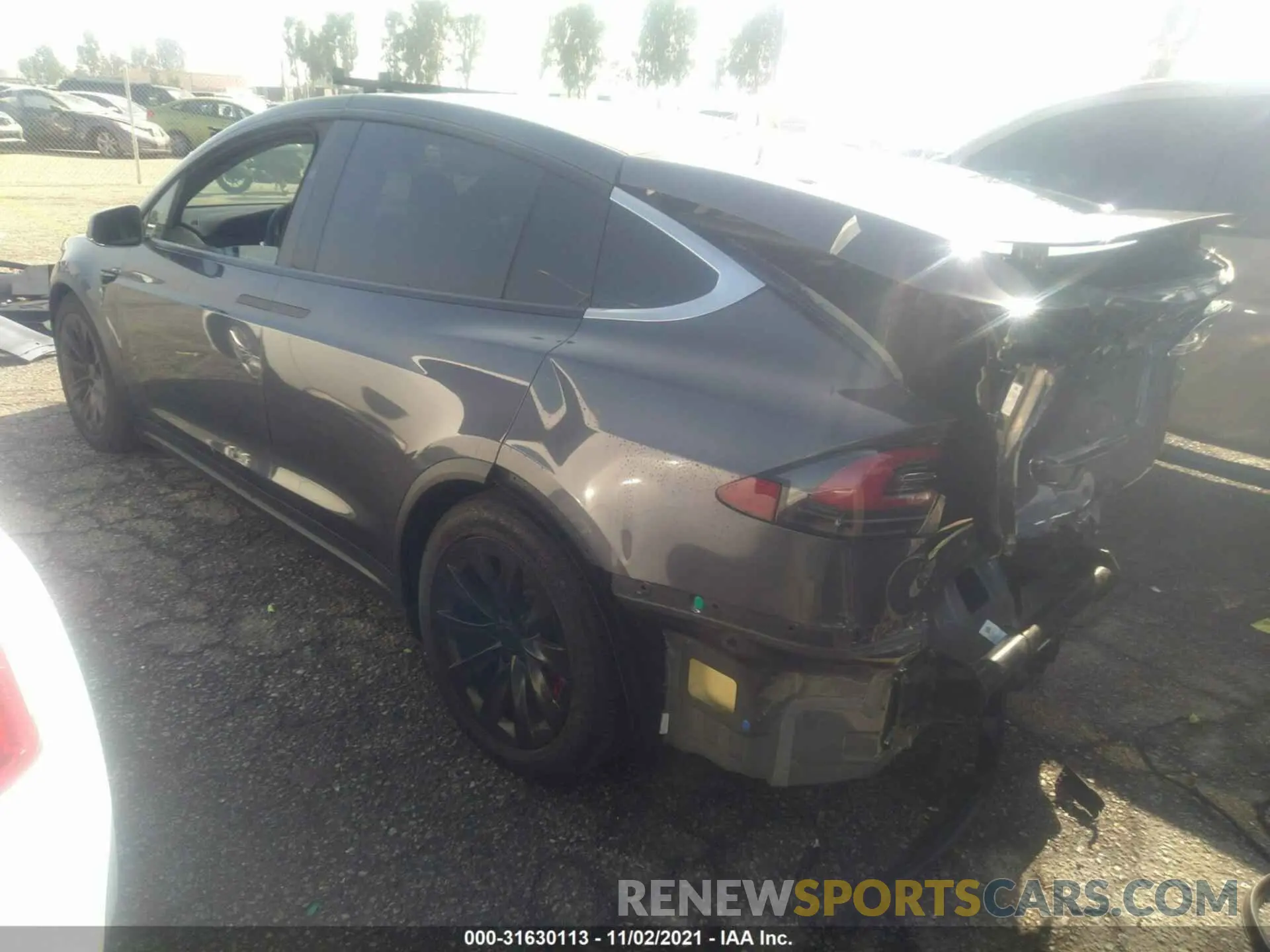 3 fotografías del automóvil dañado 5YJXCBE43MF321759 TESLA MODEL X 2021