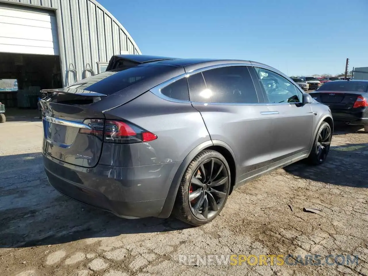3 fotografías del automóvil dañado 5YJXCBE44MF324718 TESLA MODEL X 2021