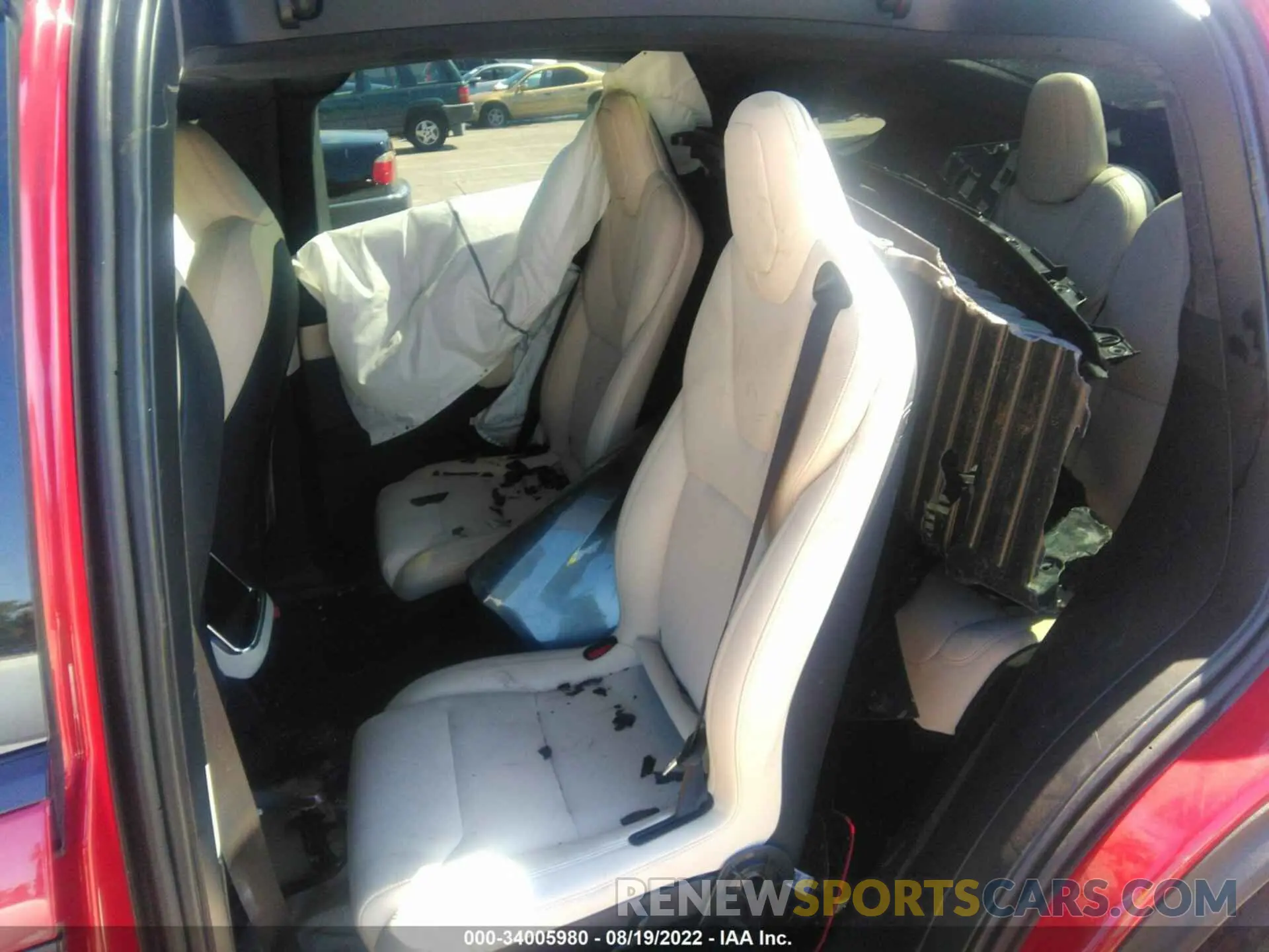 8 fotografías del automóvil dañado 5YJXCBE58MF326917 TESLA MODEL X 2021