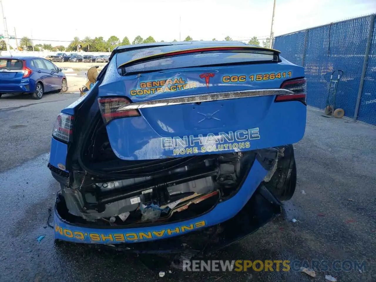 6 fotografías del automóvil dañado 5YJXCDE21MF325092 TESLA MODEL X 2021