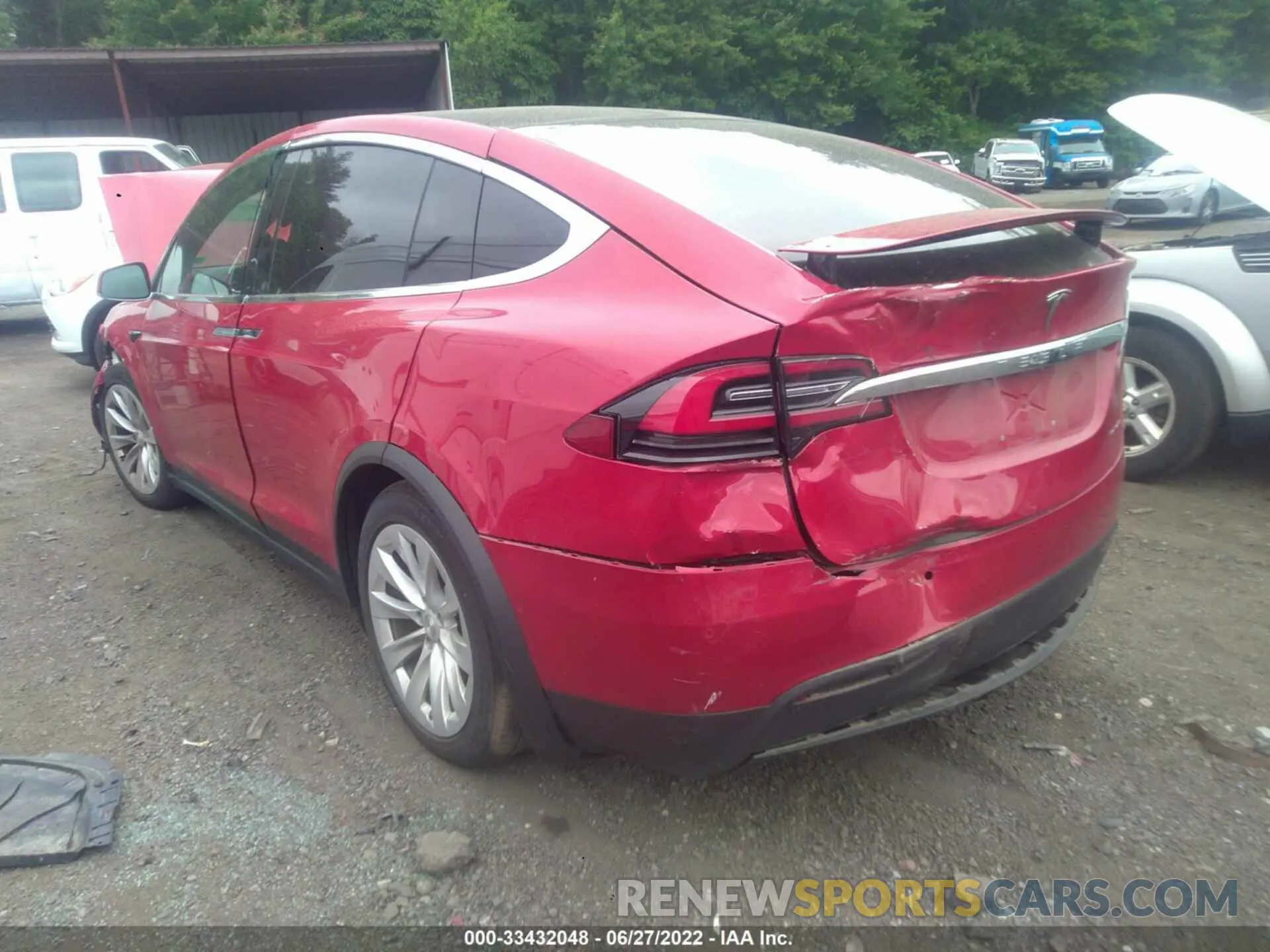 3 fotografías del automóvil dañado 5YJXCDE22MF319348 TESLA MODEL X 2021